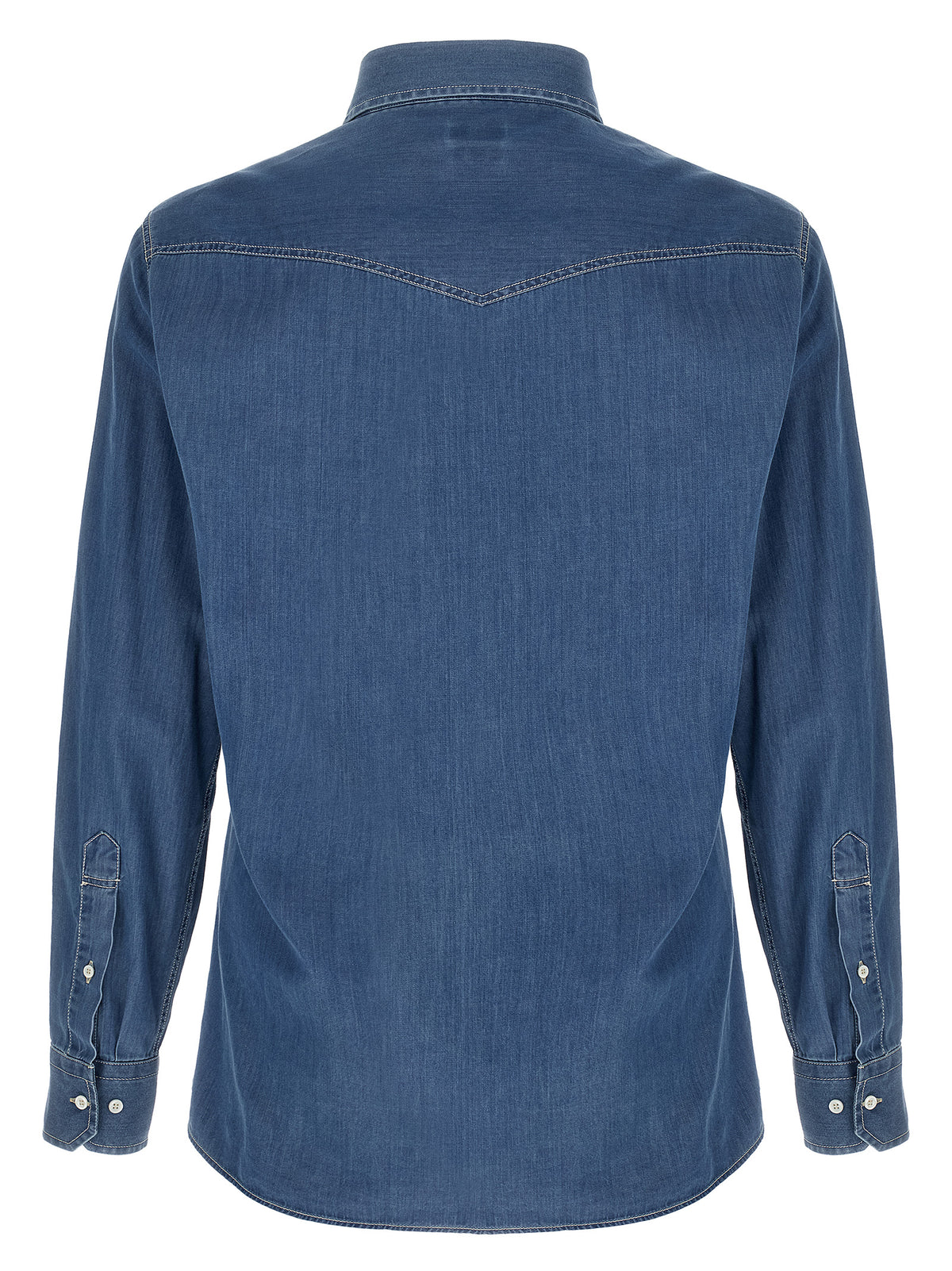 Brunello Cucinelli Blue Cotton Blouse