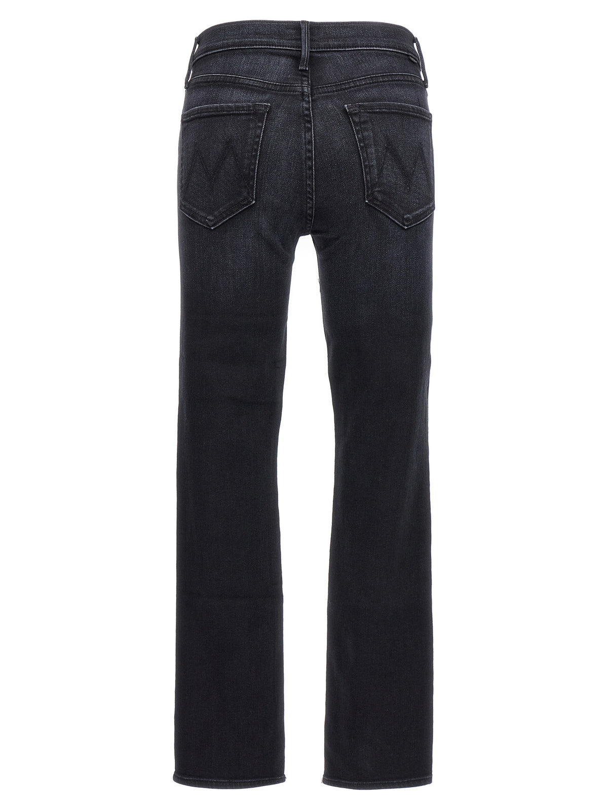 Mother Denim Black Cotton Slim Fit Jeans