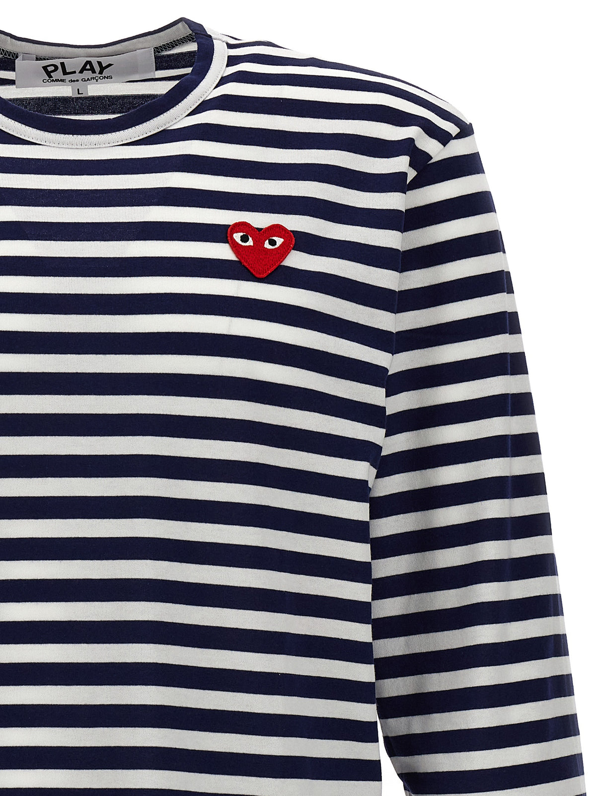 Comme Des Garçons Play Blue Cotton Long Sleeve T-Shirt