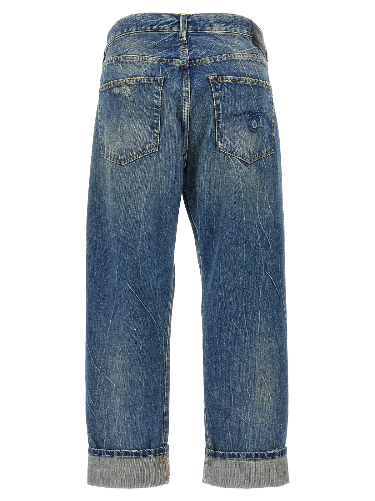 R13 Blue Cotton Relaxed Fit Jeans