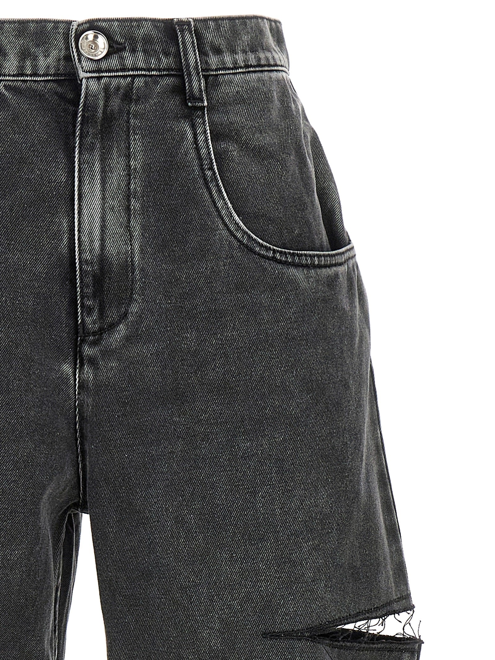 Maison Margiela Black Cotton Straight-Leg Jeans