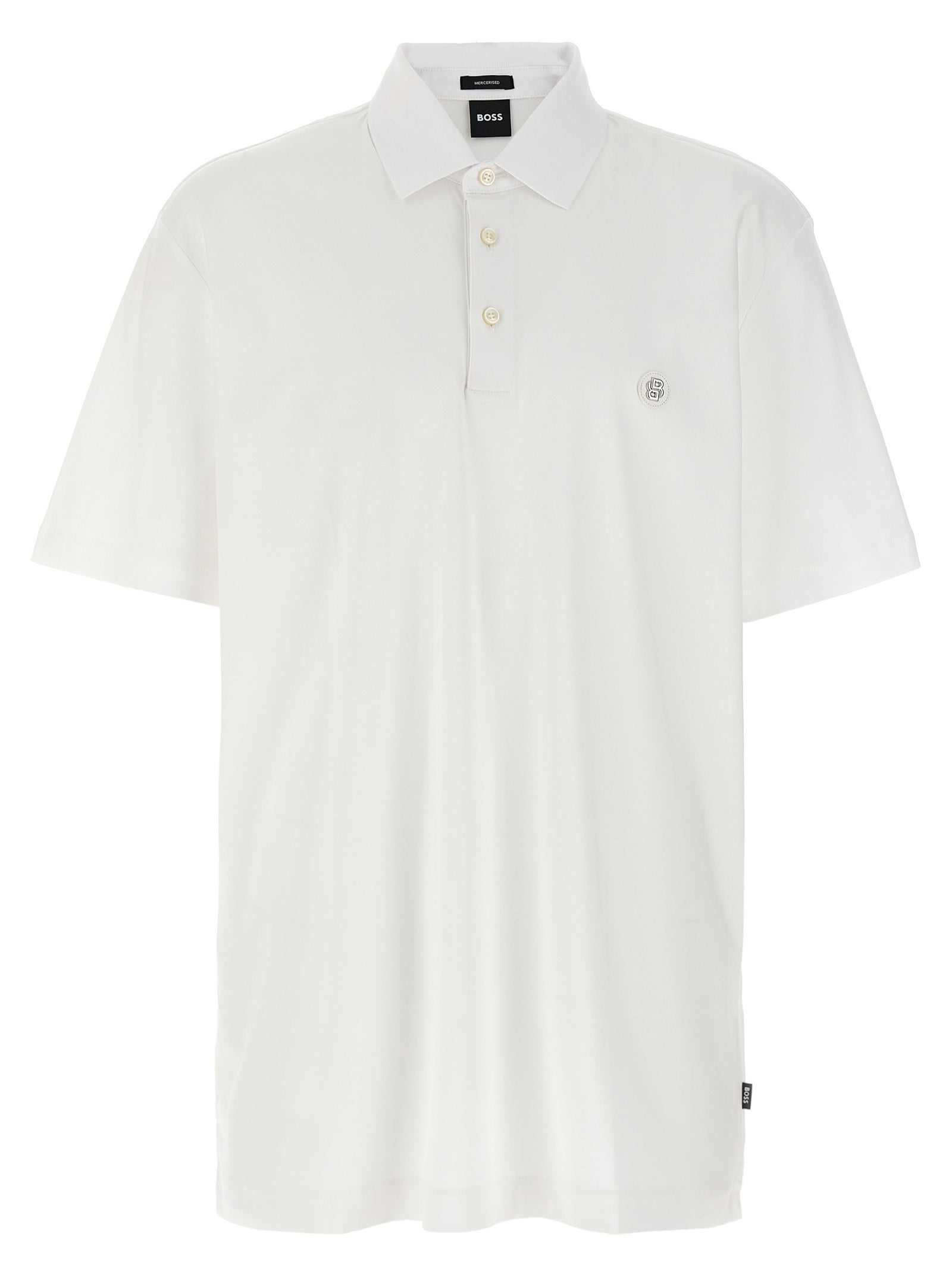 Hugo Boss White Cotton Polo Shirt