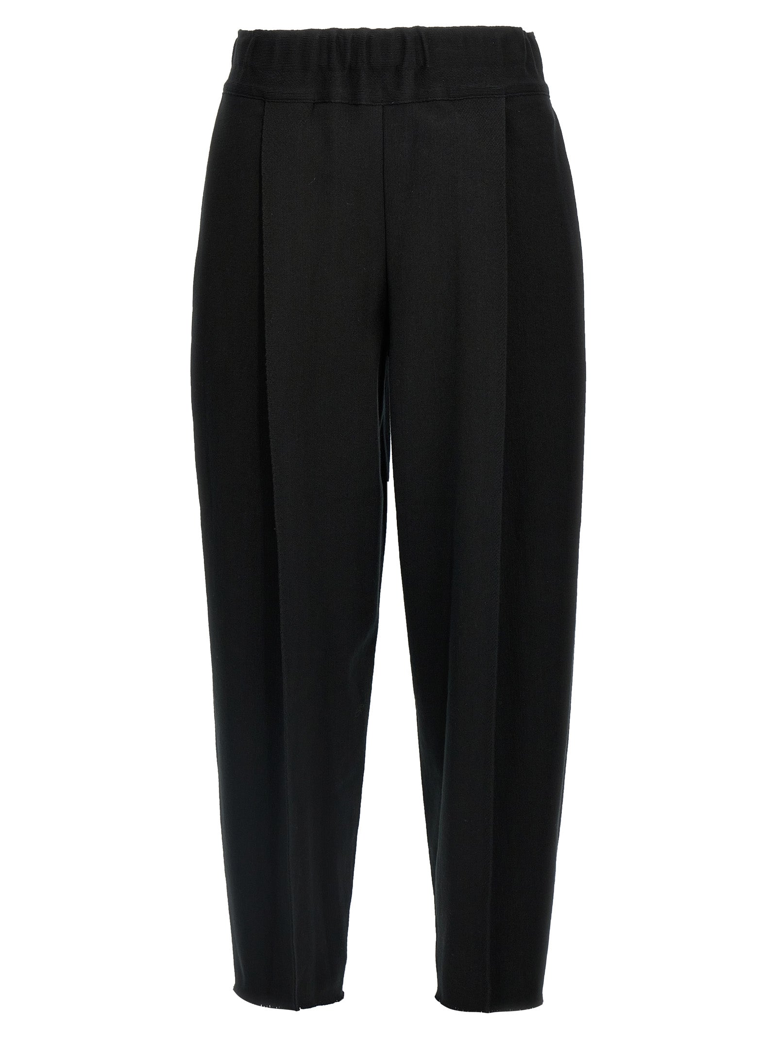 Issey Miyake Black Cotton Casual Pants