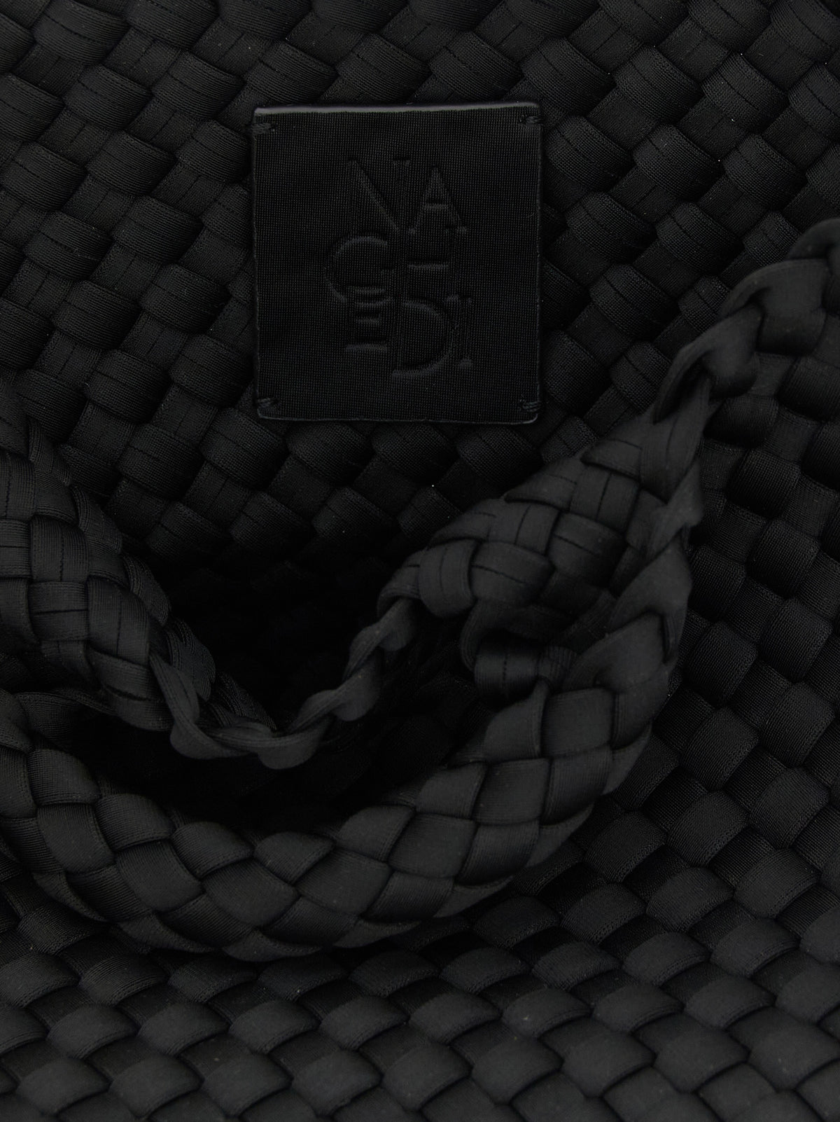 NAGHEDI Black Neoprene Tote Bag