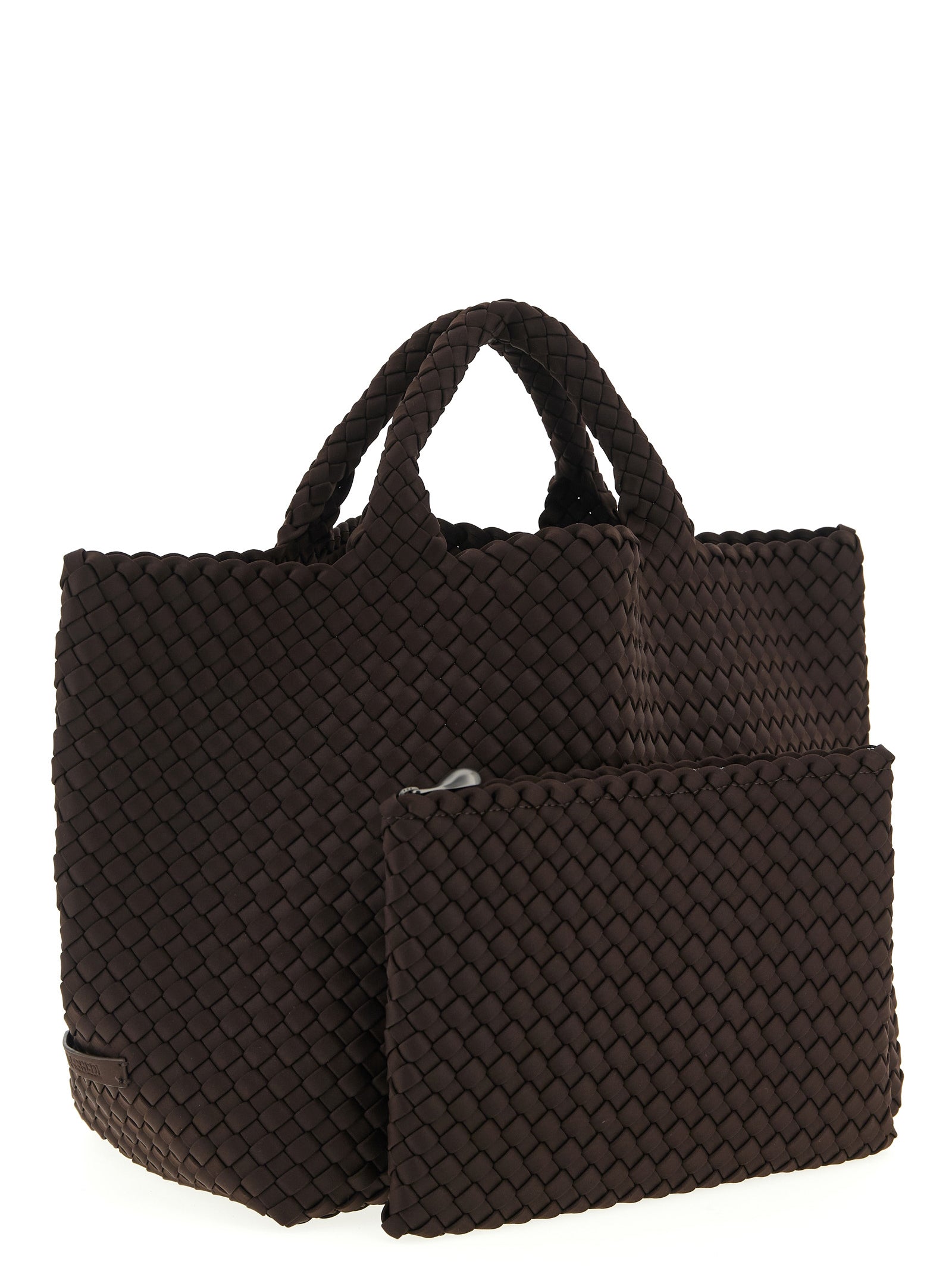 NAGHEDI Brown Neoprene Tote Bag