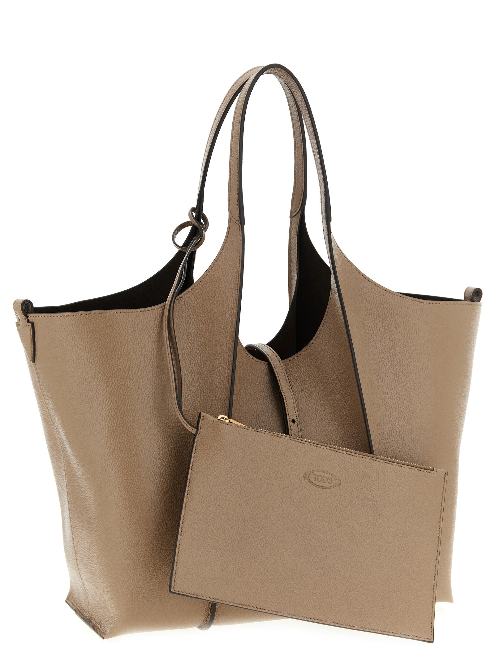 Tod's Beige Calfskin Tote Bag