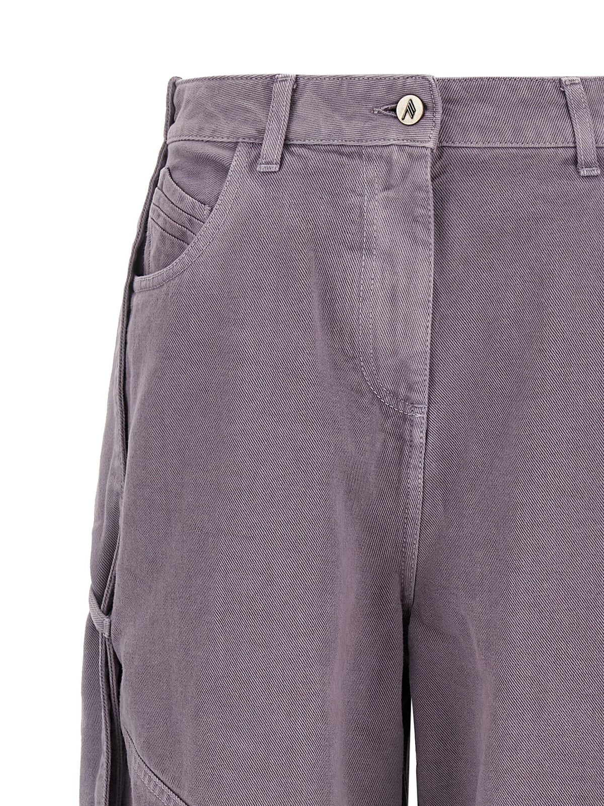 The Attico Purple Cotton Cargo Pants