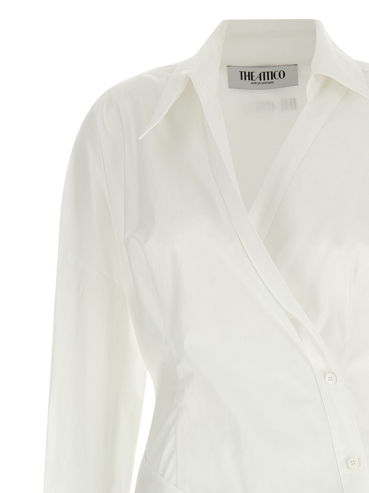 The Attico White Cotton Short Dress