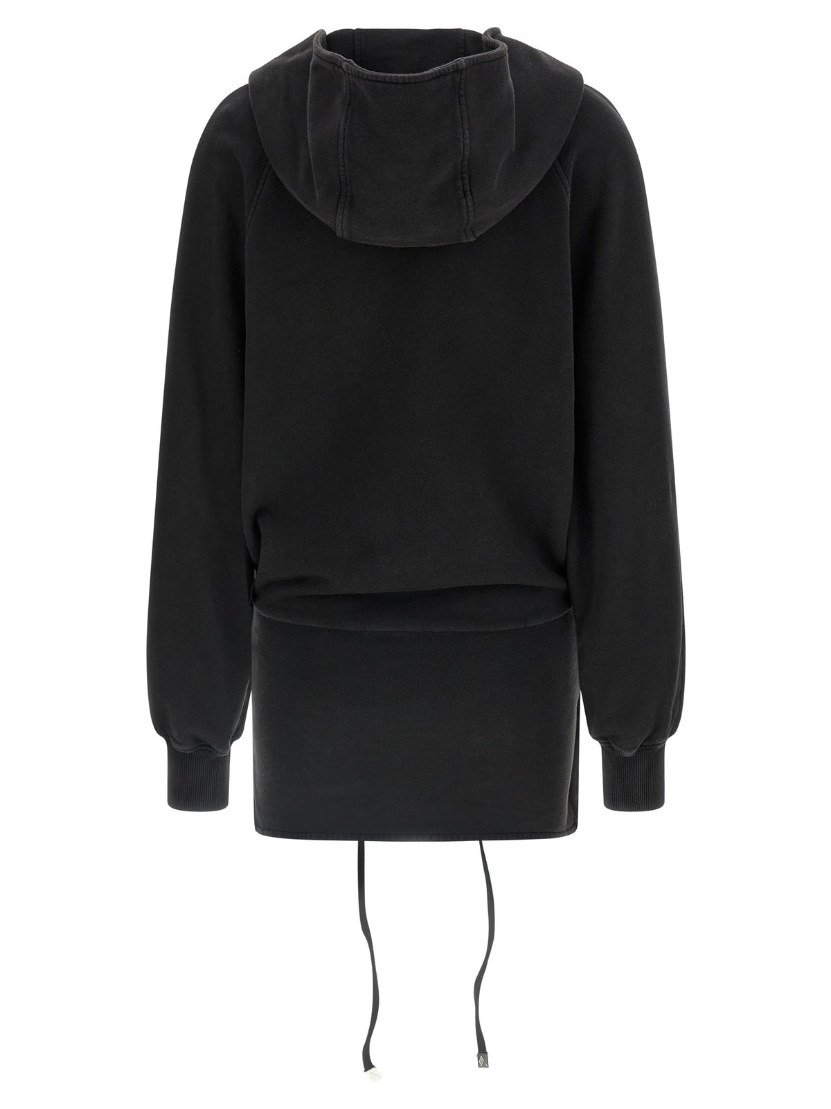 The Attico Black Cotton Short Dress