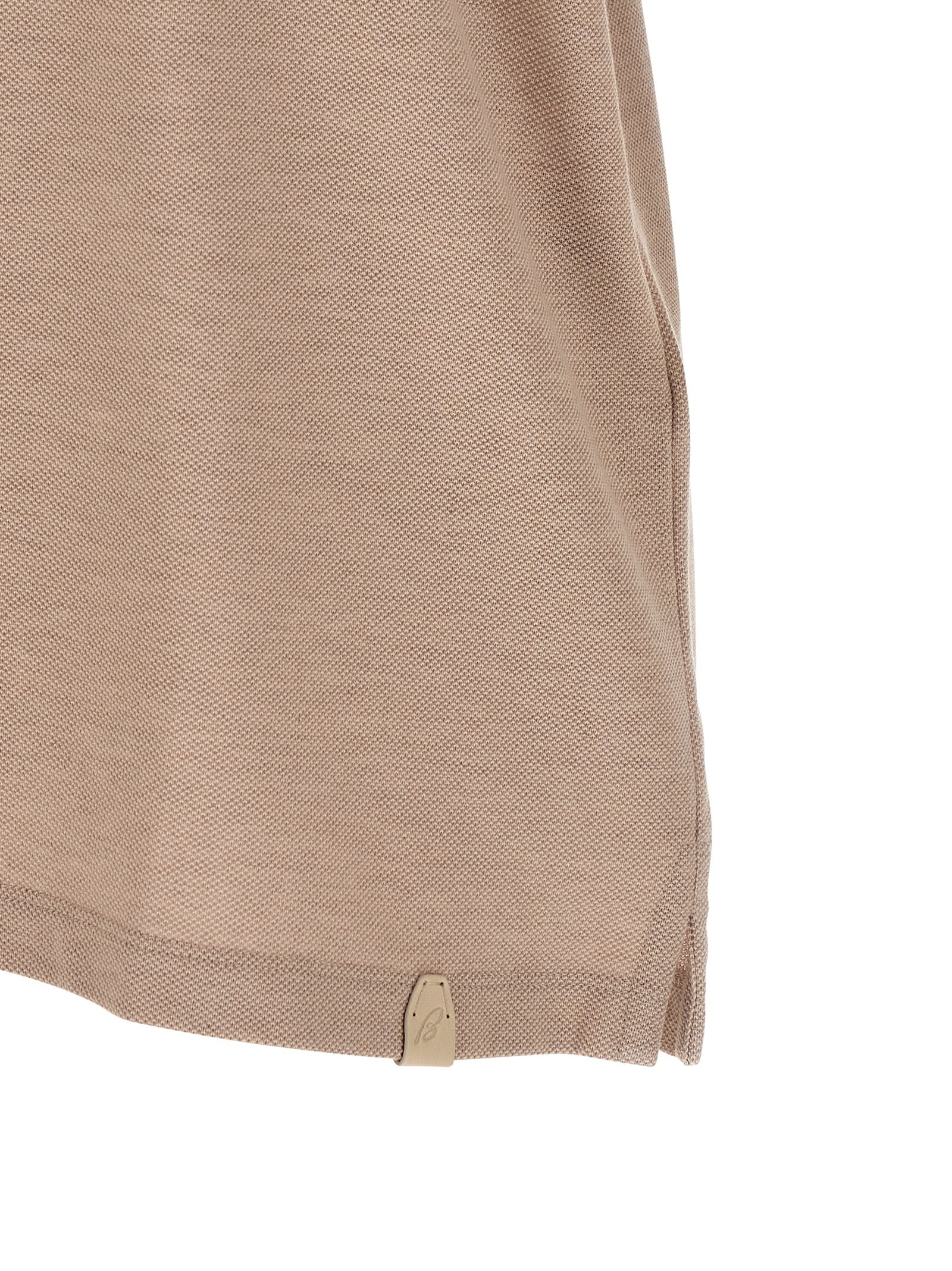 Brioni Beige Cotton Polo Shirt