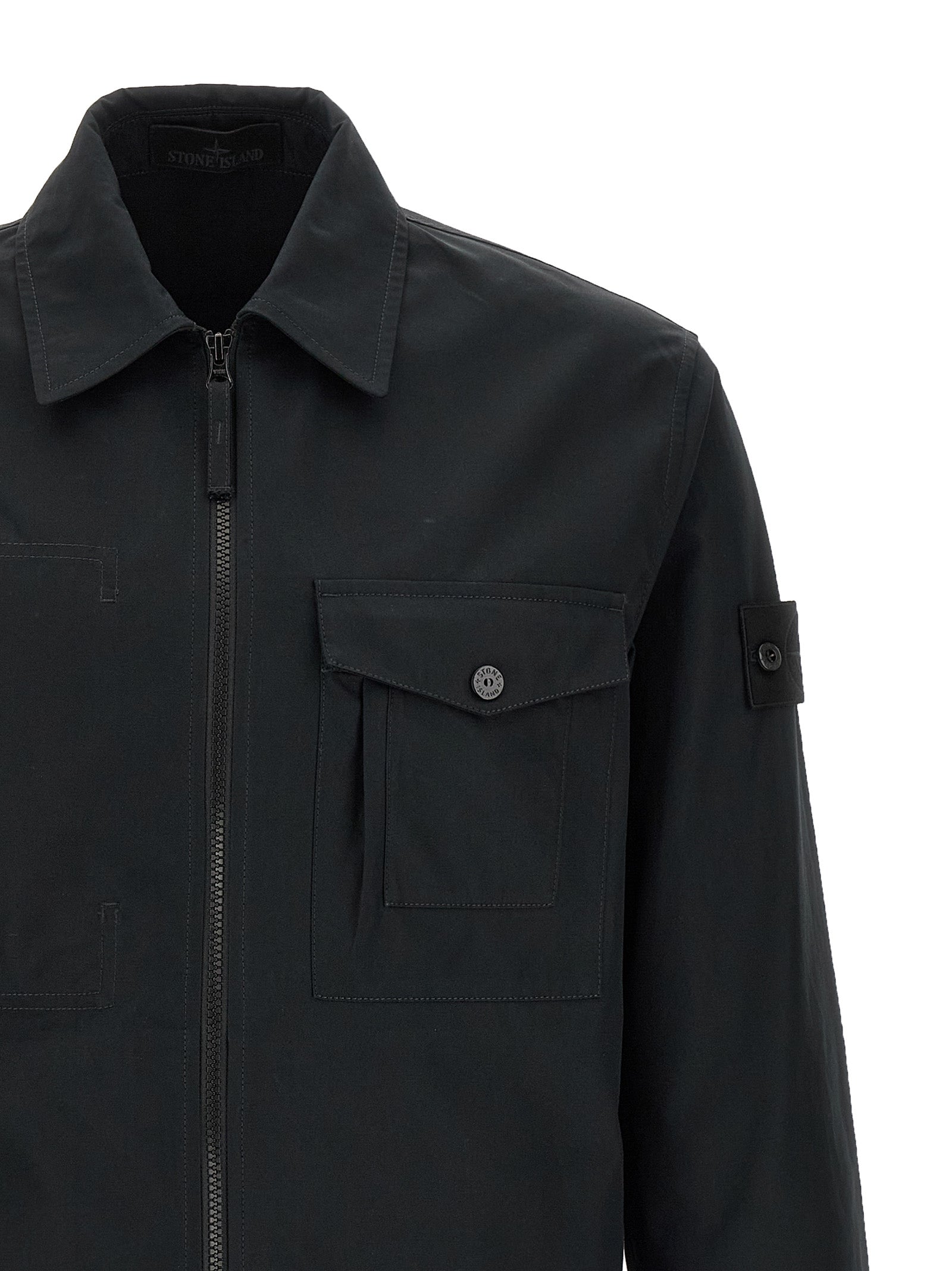Stone Island Black Cotton Blouse