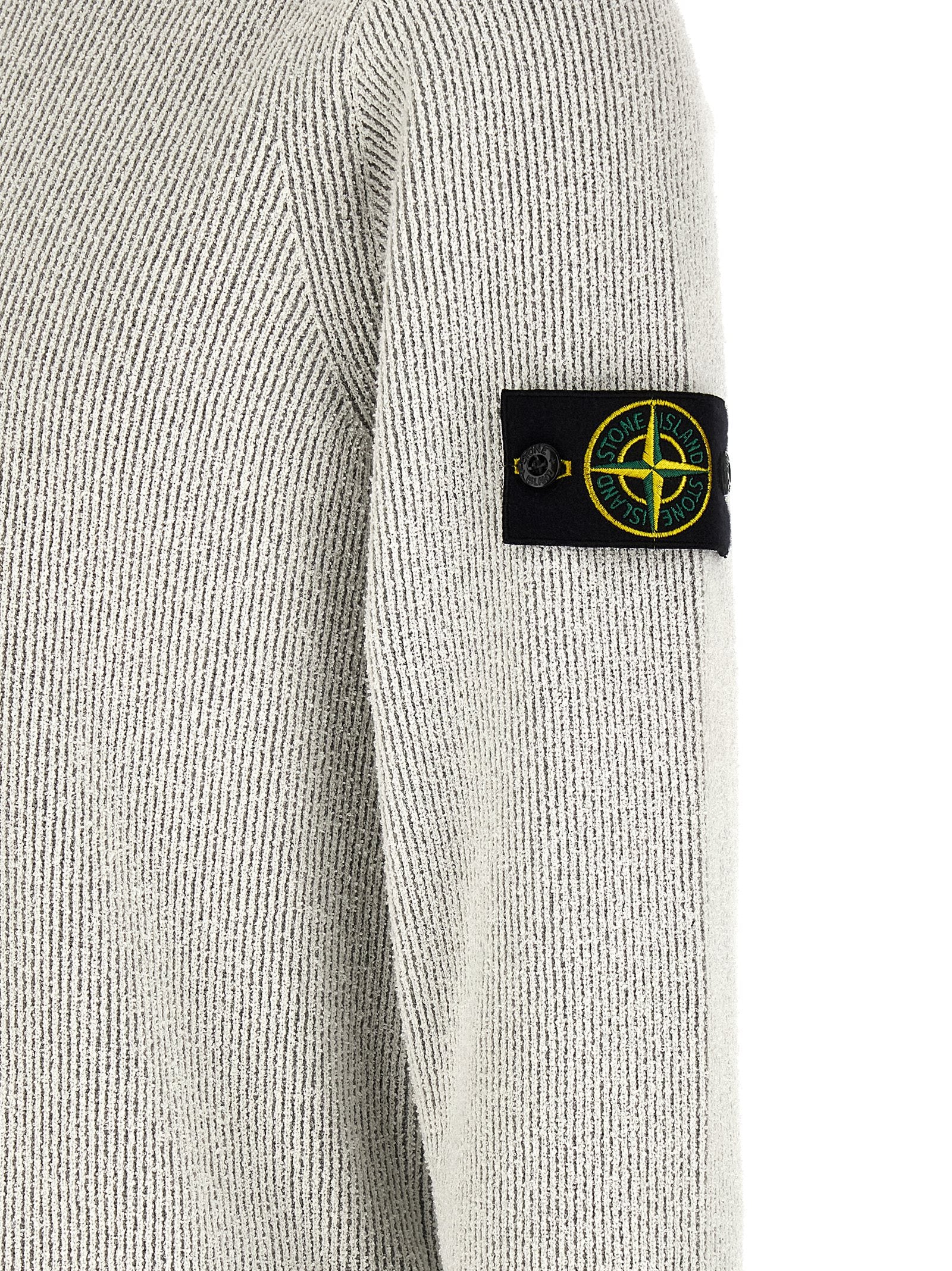 Stone Island Gray Cotton Cardigan
