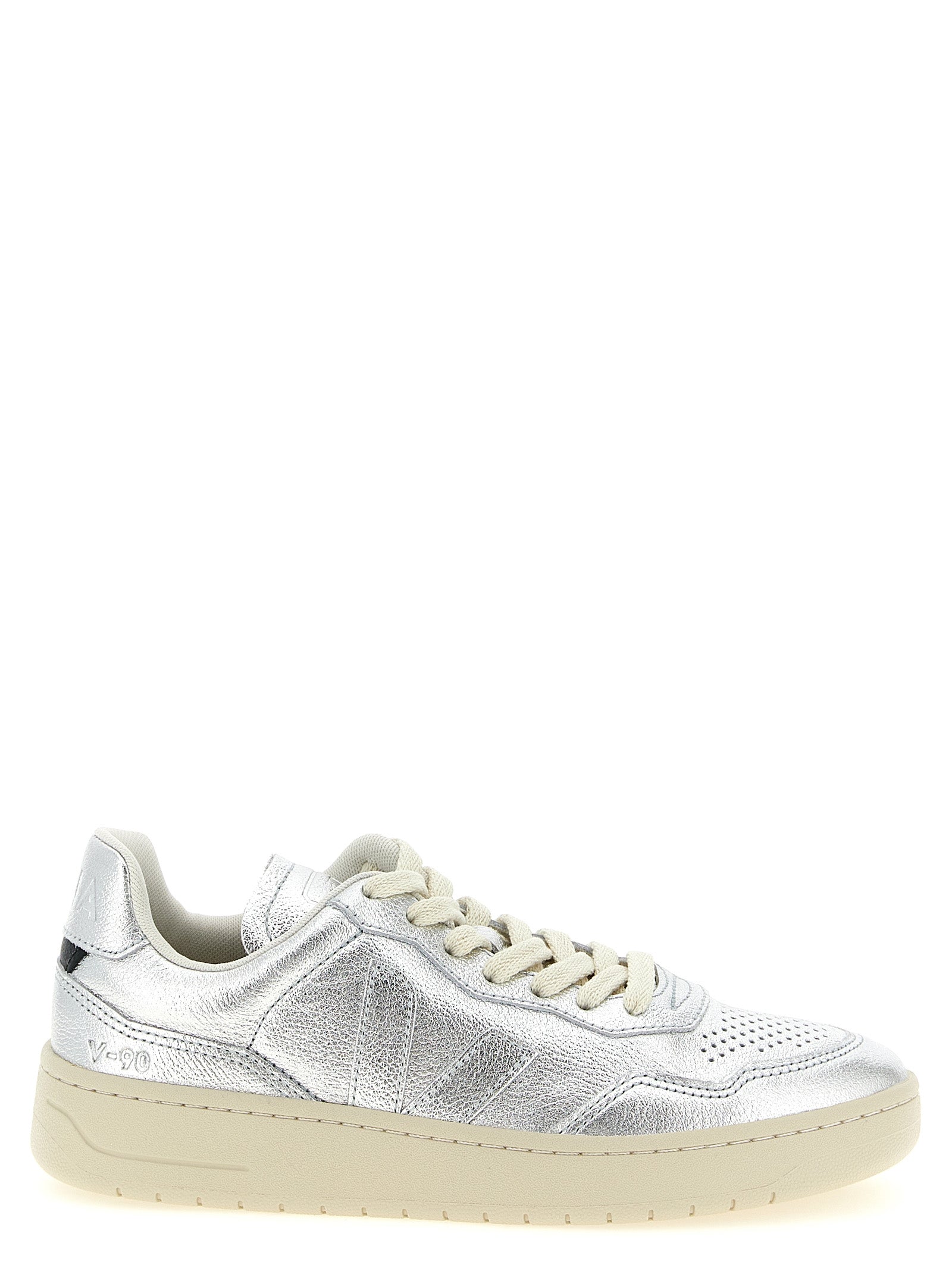 Veja Silver Genuine Leather Low Top Sneakers