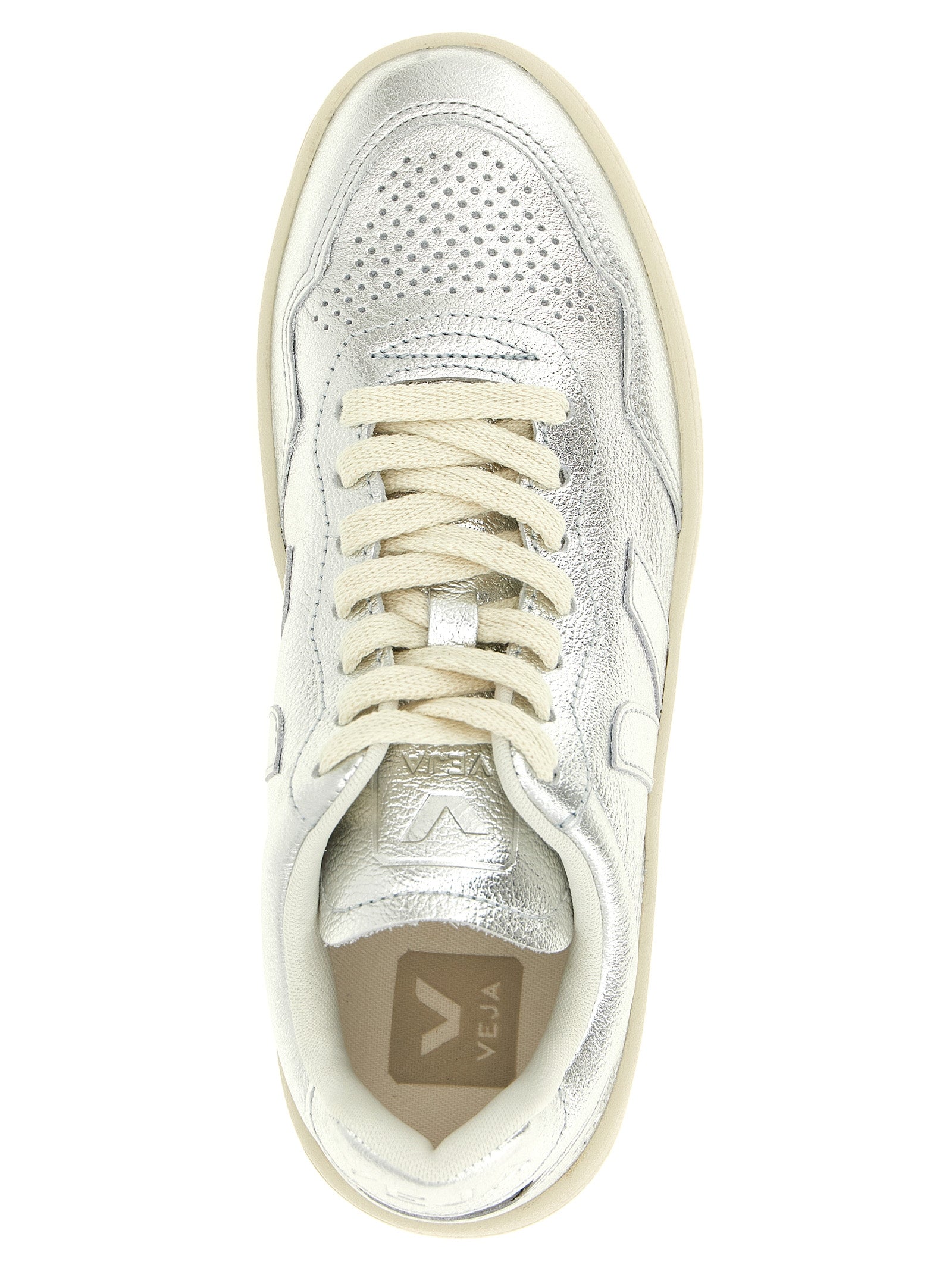 Veja Silver Genuine Leather Low Top Sneakers