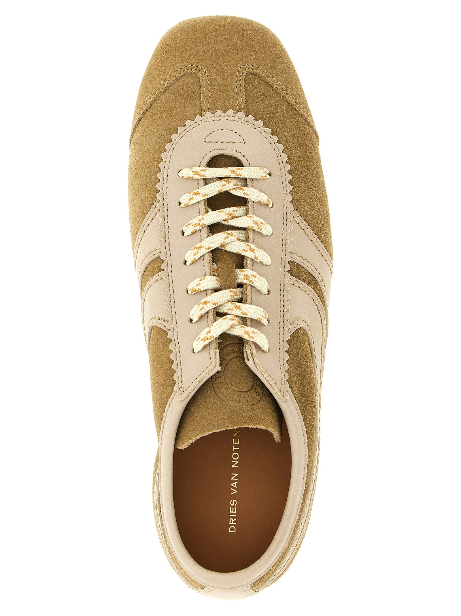 Dries Van Noten Beige Calfskin Sneakers