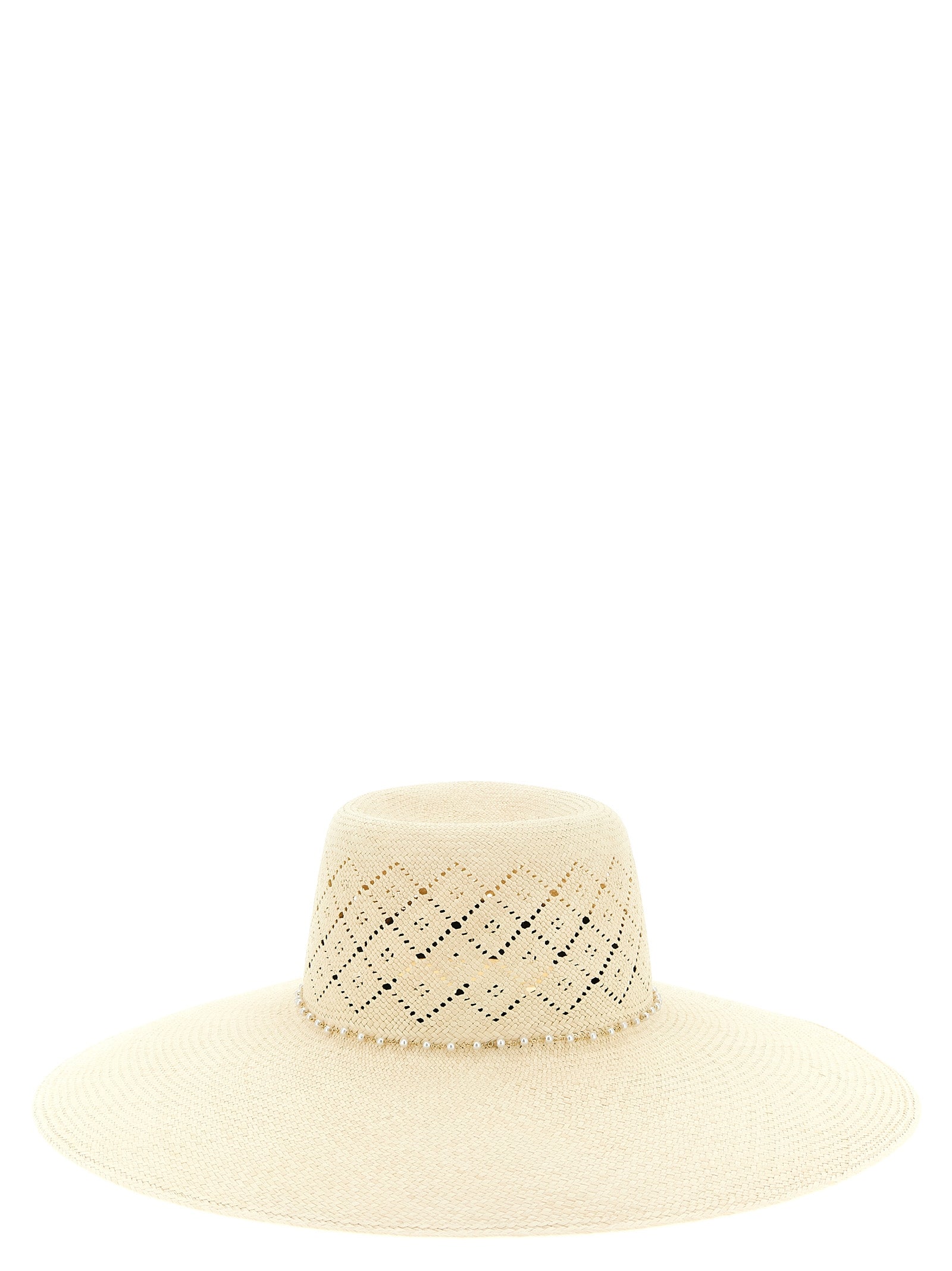 Maison Michel Beige Fabric Sunhat