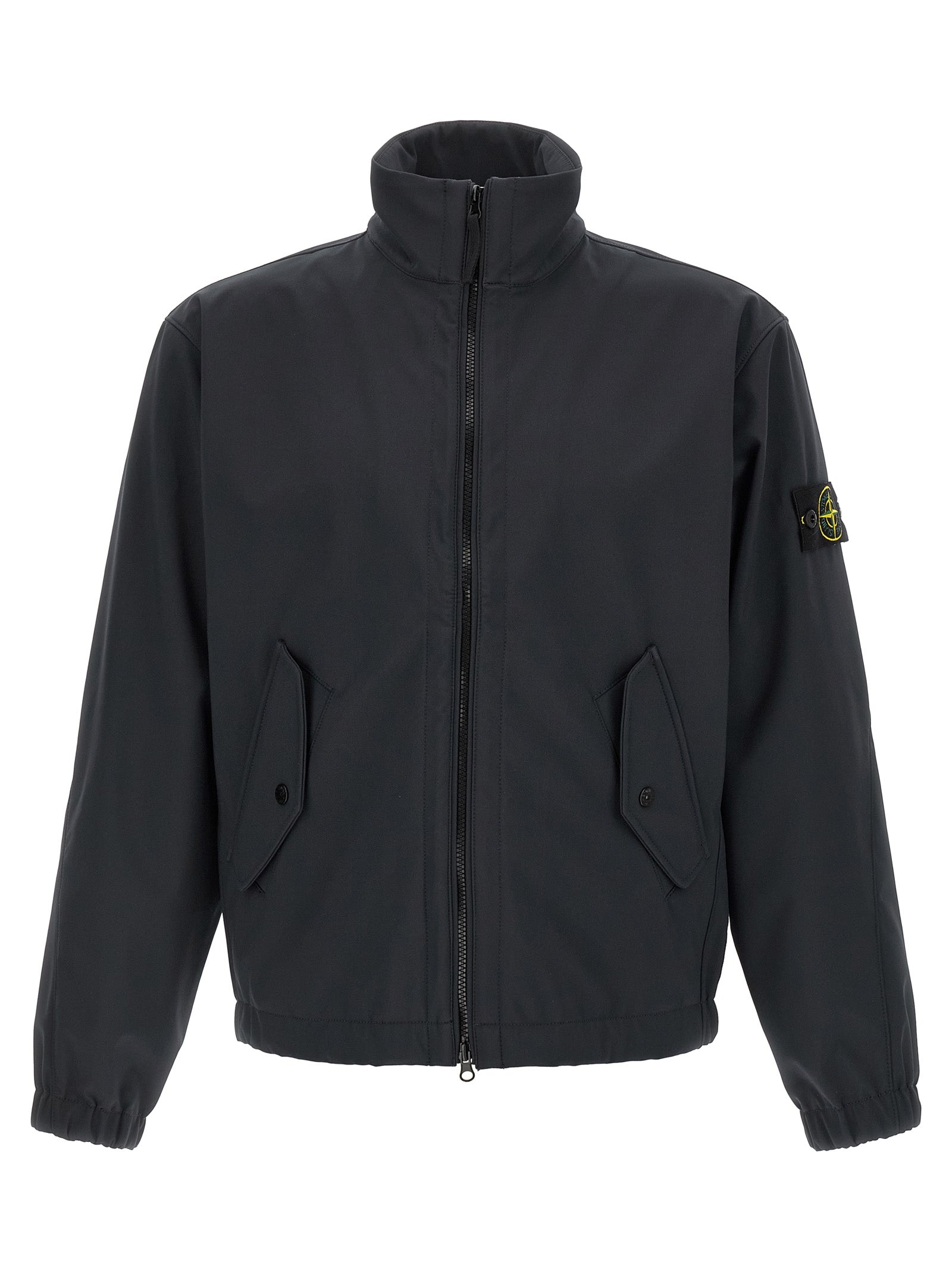 Stone Island Blue Polyester Shell Jacket
