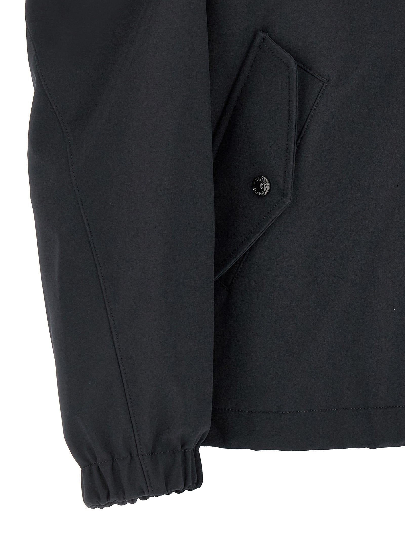 Stone Island Blue Polyester Shell Jacket