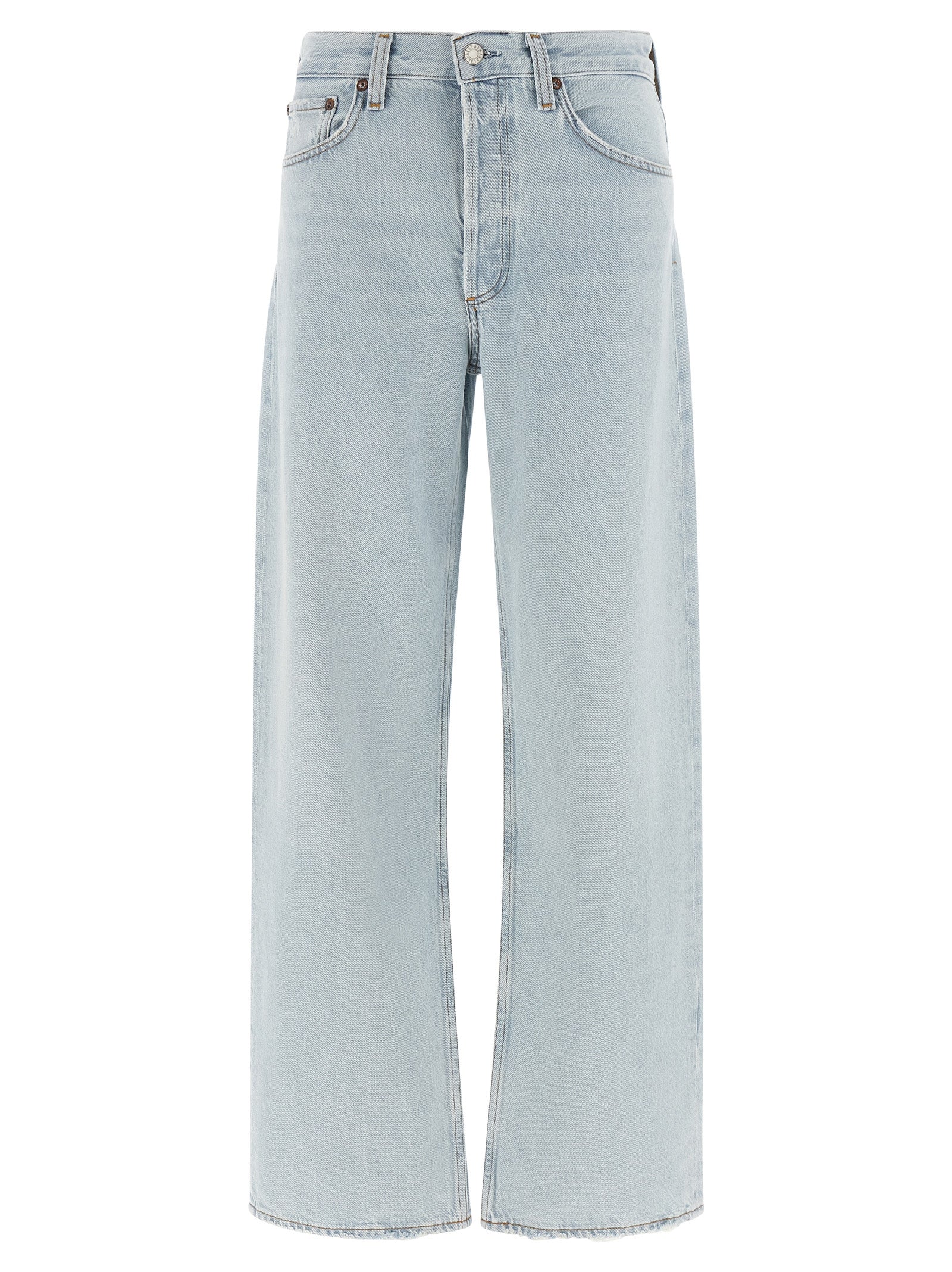 Agolde Blue Cotton Relaxed Fit Jeans