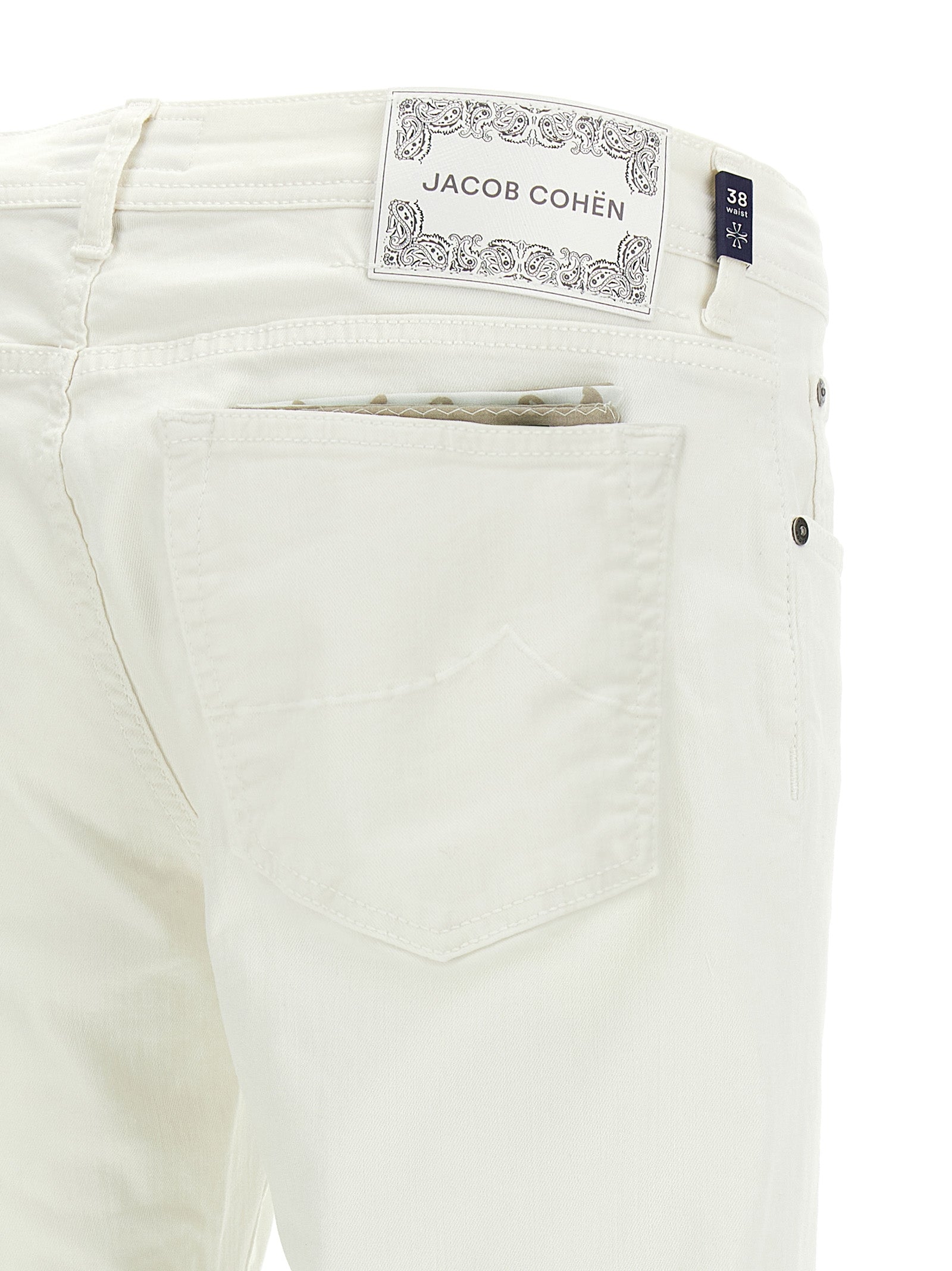 Jacob Cohen White Cotton Straight-Leg Jeans