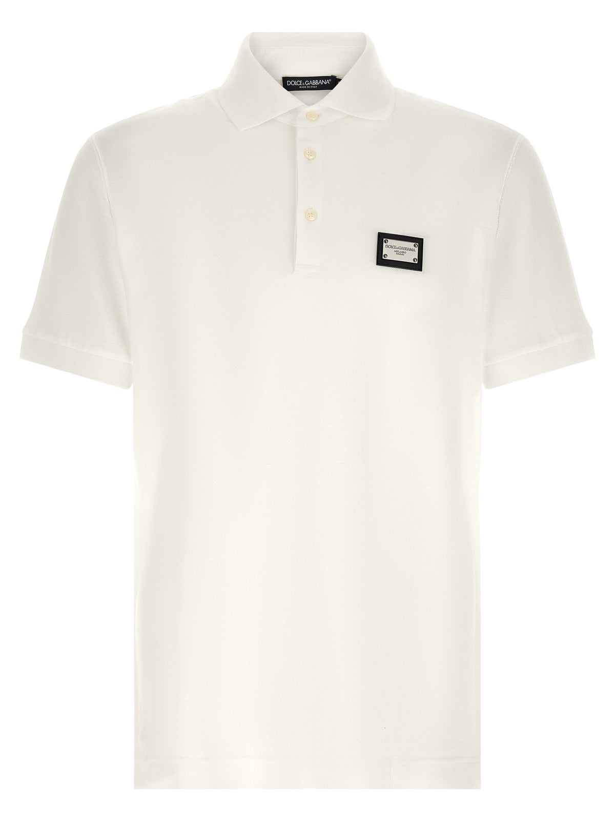 Dolce & Gabbana White Cotton Polo Shirt