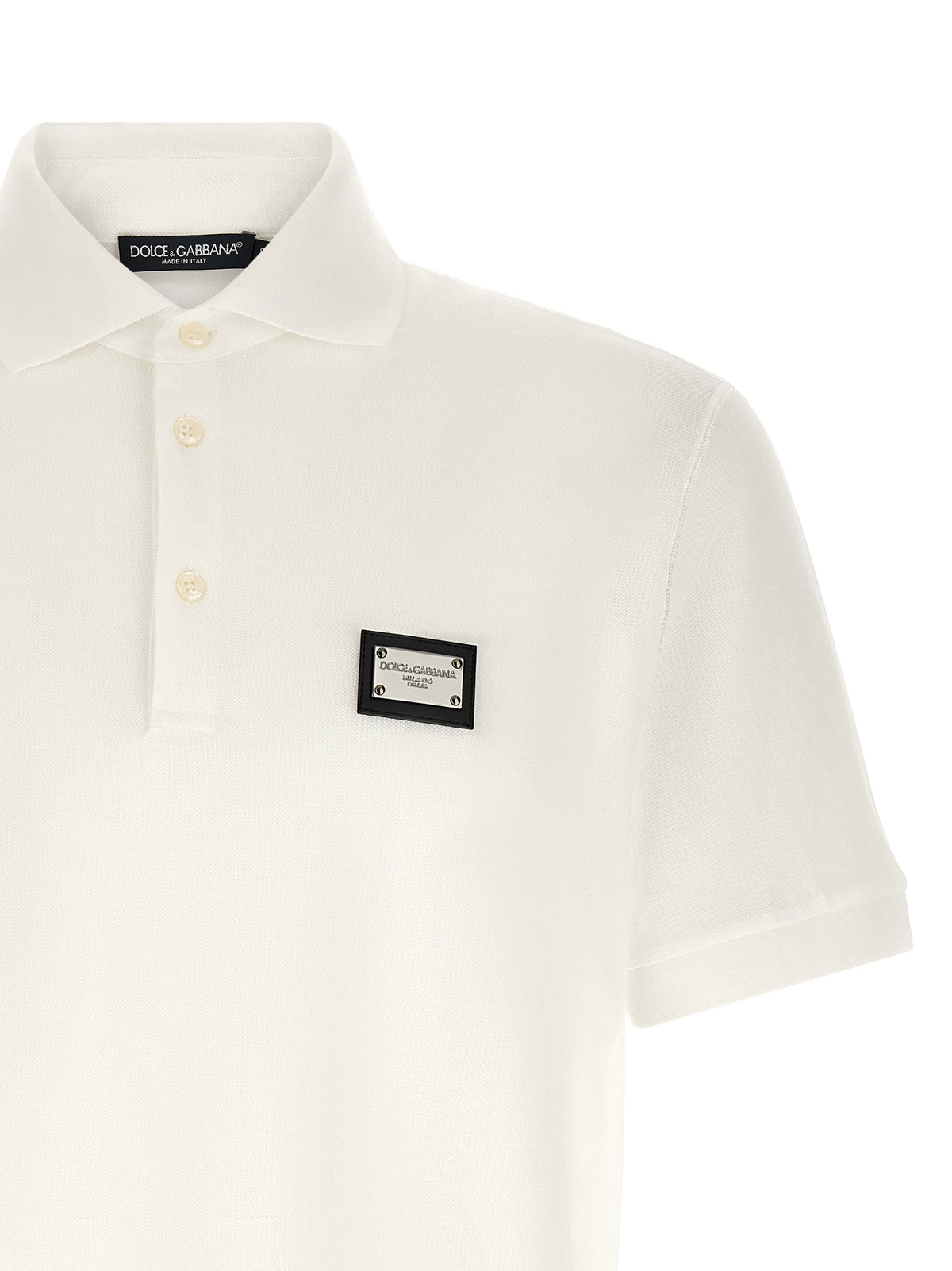 Dolce & Gabbana White Cotton Polo Shirt