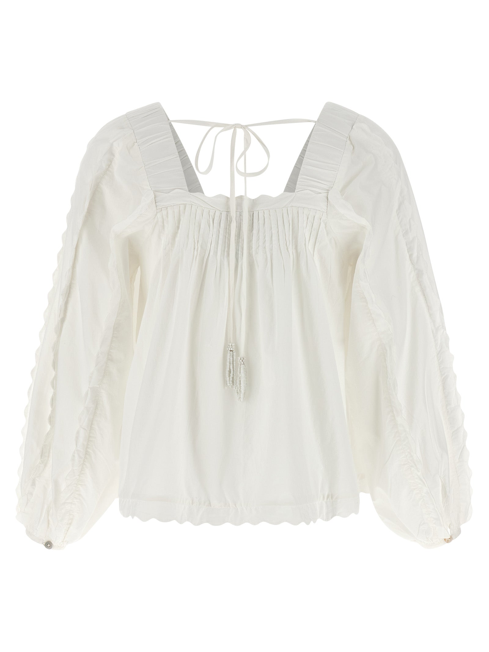 FARM RIO White Cotton Blouse
