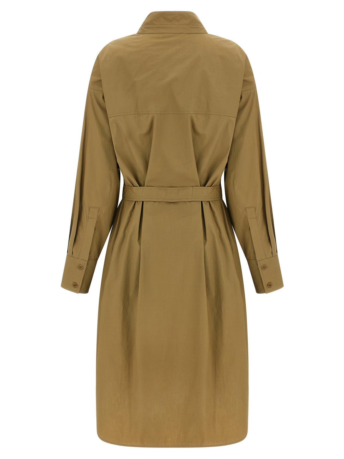 NUDE Brown Cotton Midi Dress