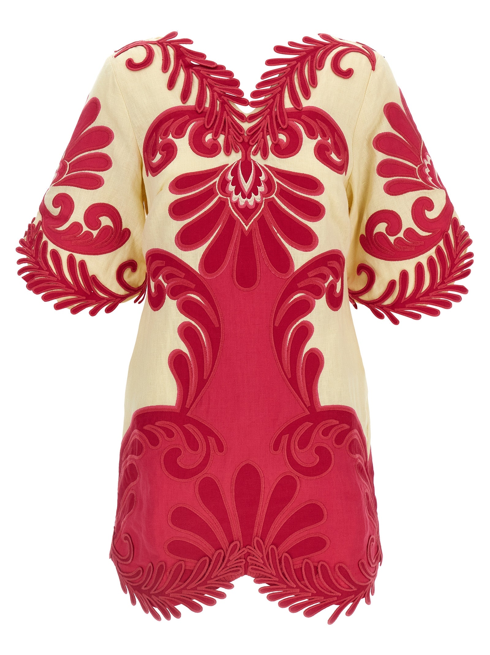 FARM RIO Fuchsia Viscose Short Dress