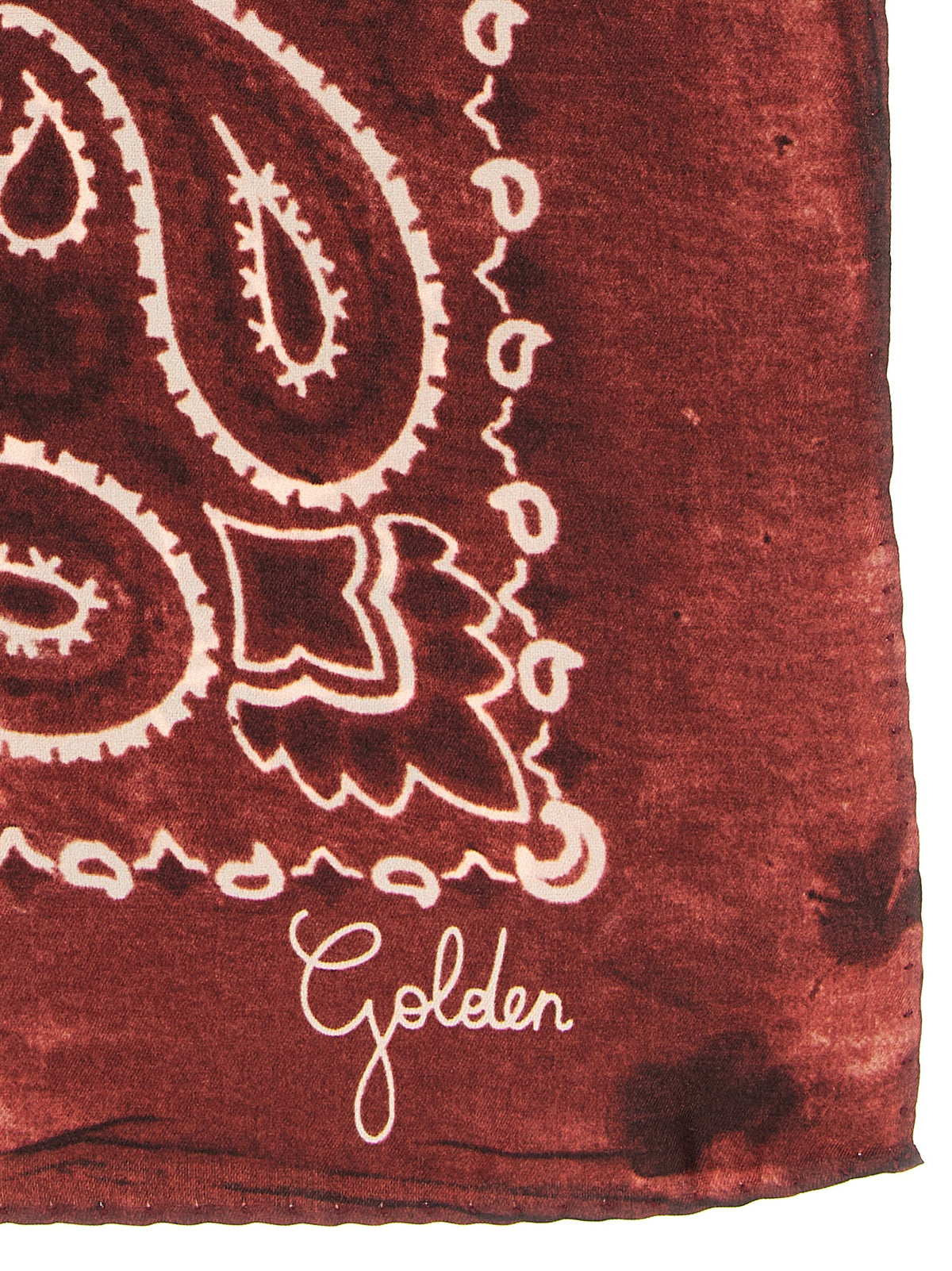 Golden Goose Bordeaux Silk Foulard