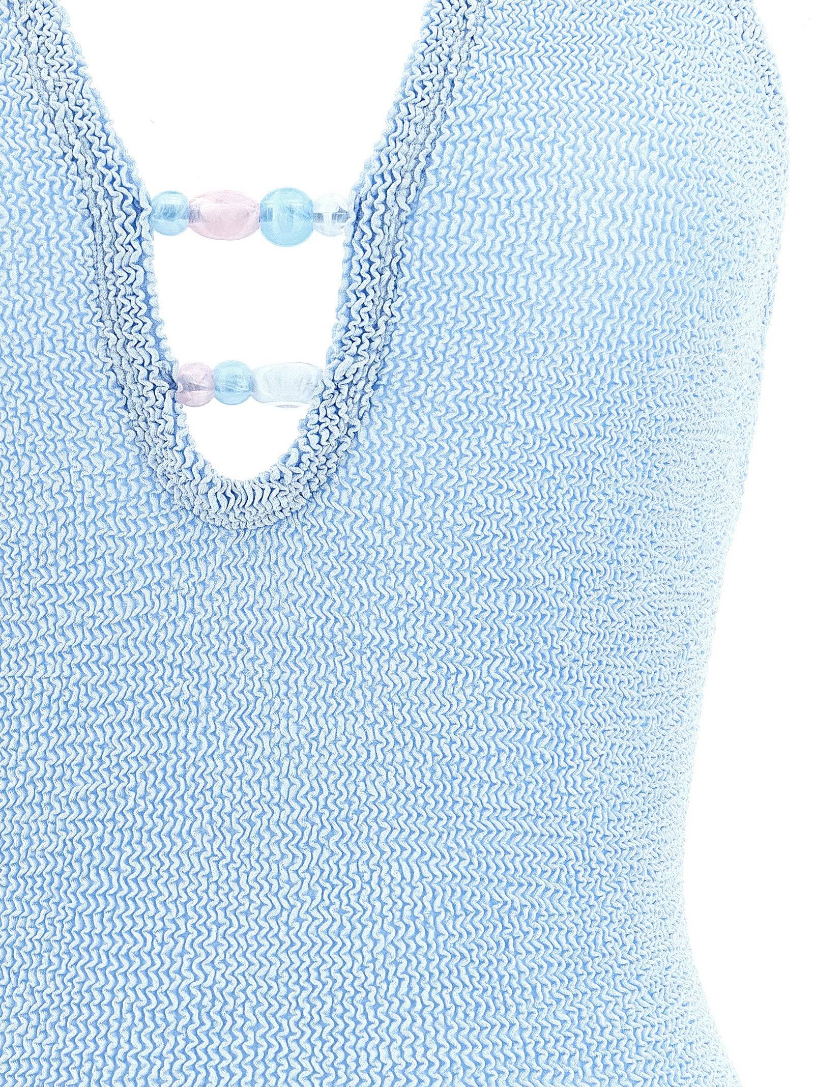 Hunza G Blue Polyamide One-Piece Swimsuit