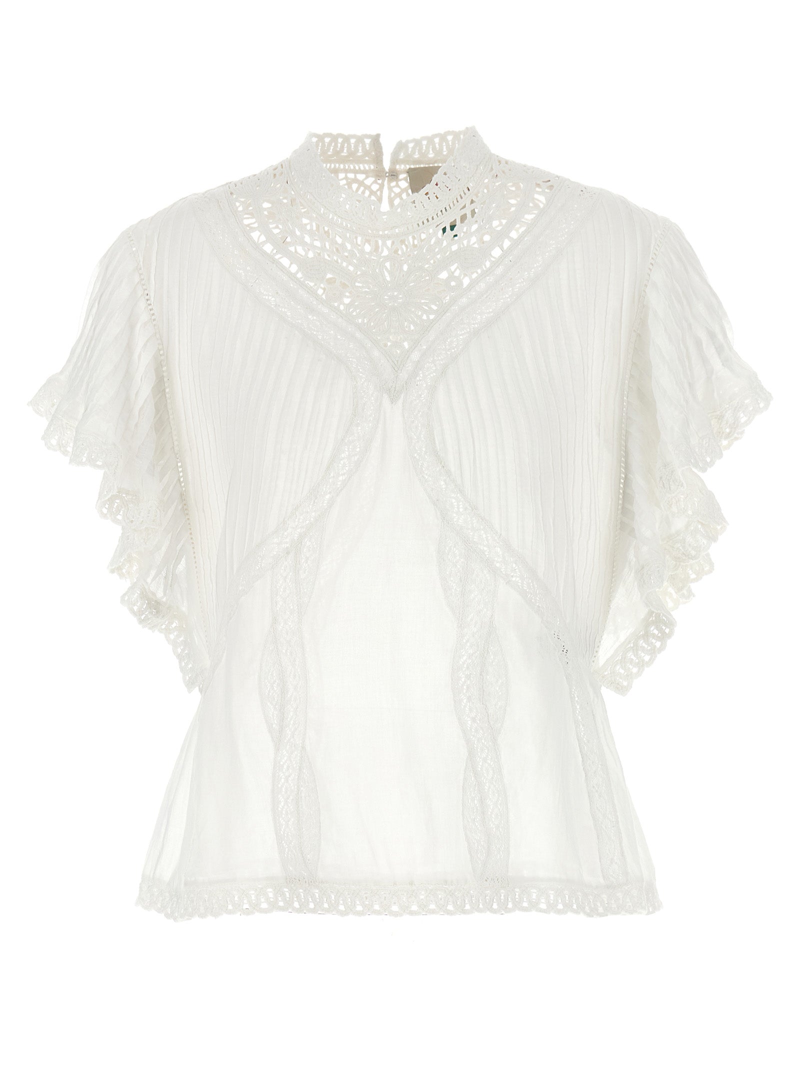 FARM RIO White Organic Cotton Blouse