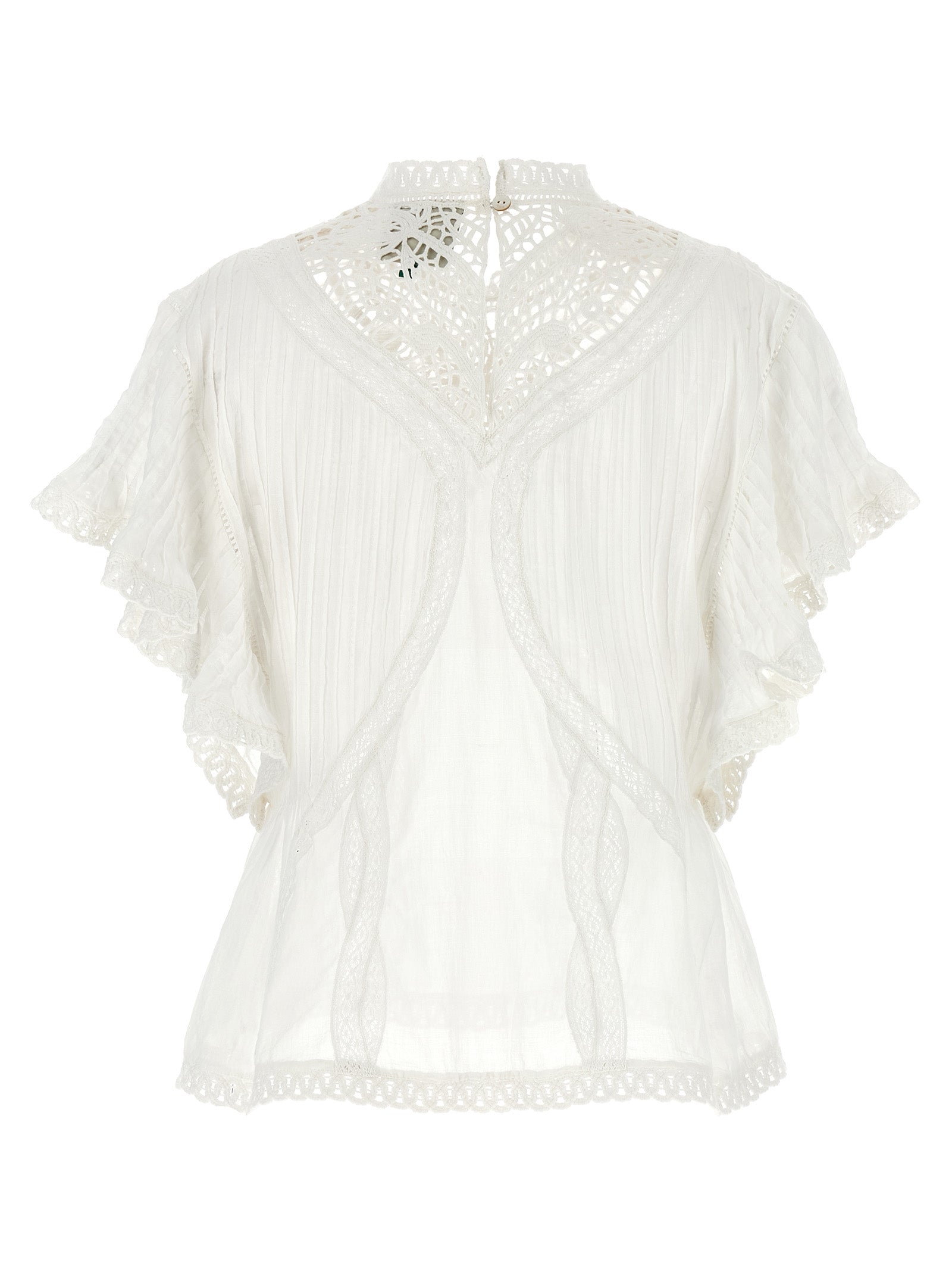 FARM RIO White Organic Cotton Blouse