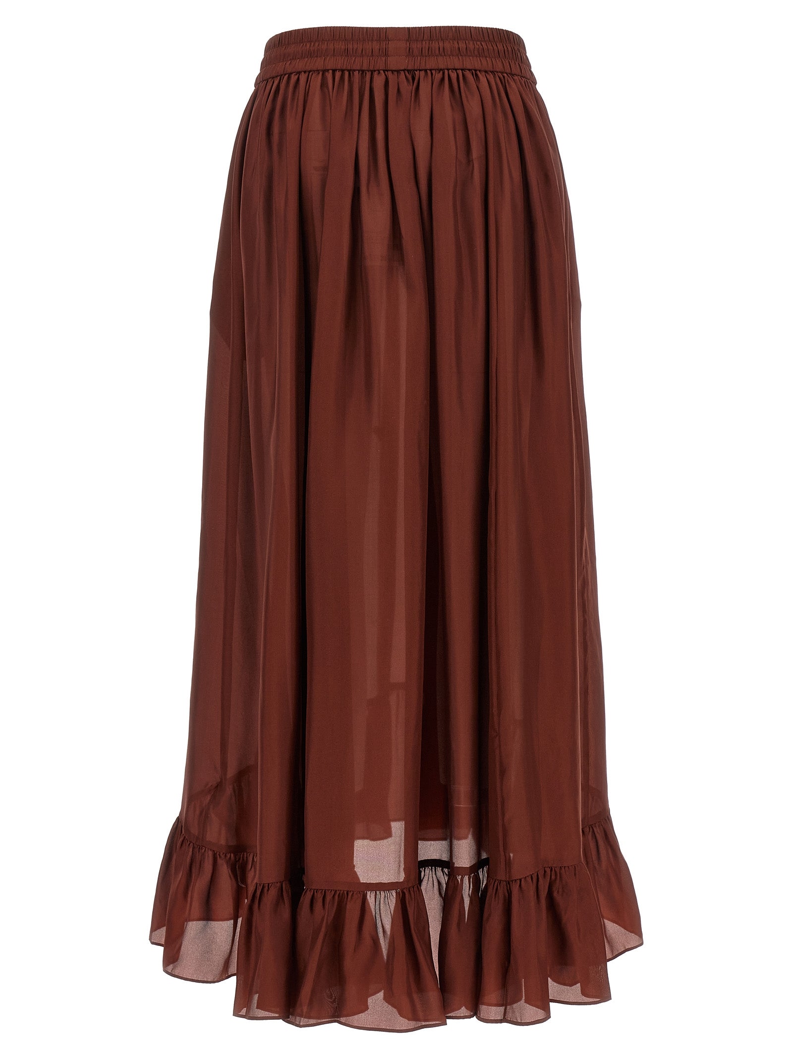 Zimmermann Bordeaux Silk Mini Skirt