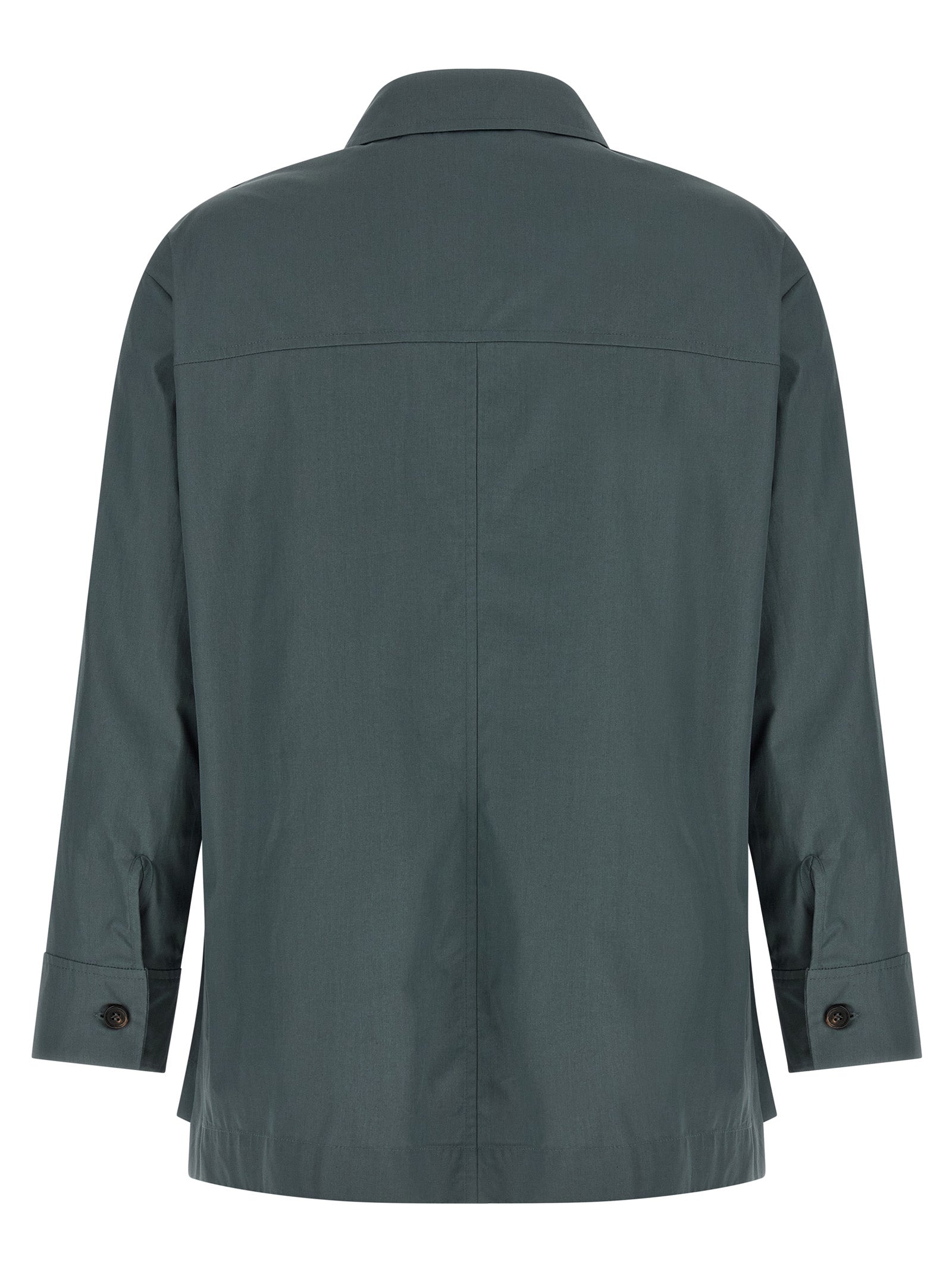 'S Max Mara Gray Cotton Blouse