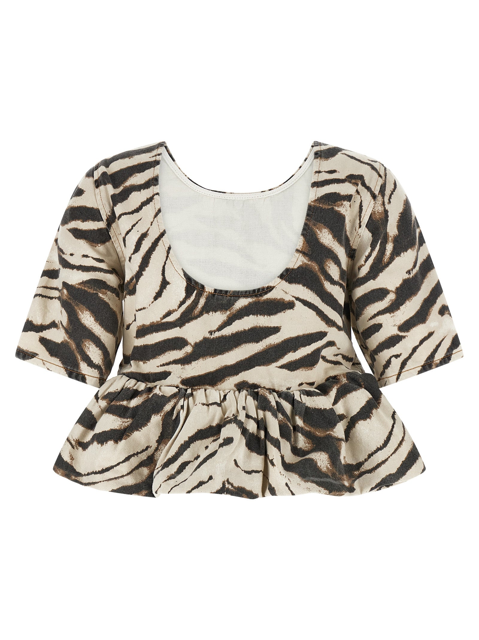 Ganni Multicolor Organic Cotton Pattern Shirt