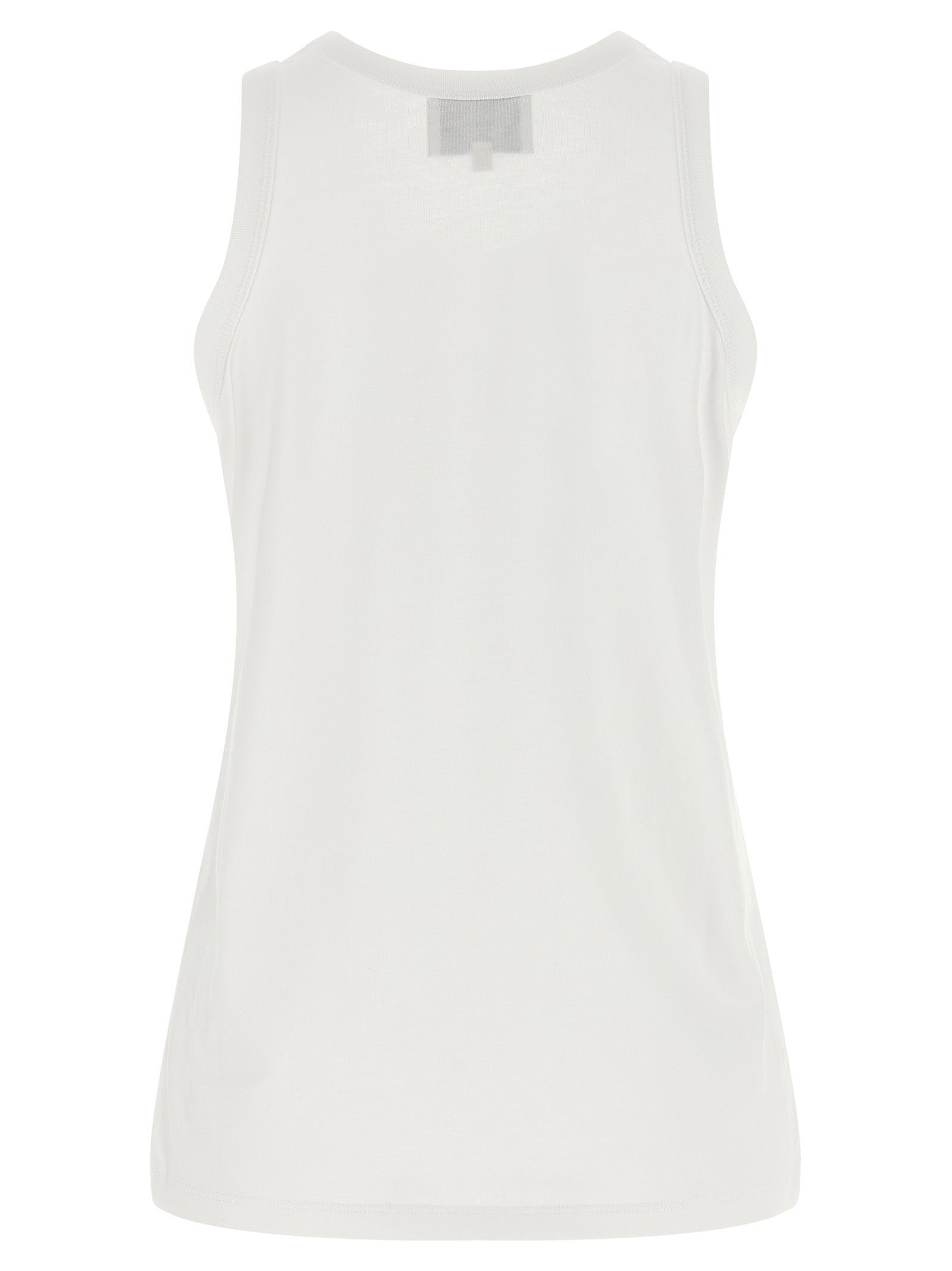 Loulou De Saison White Cotton Sleeveles T-Shirt