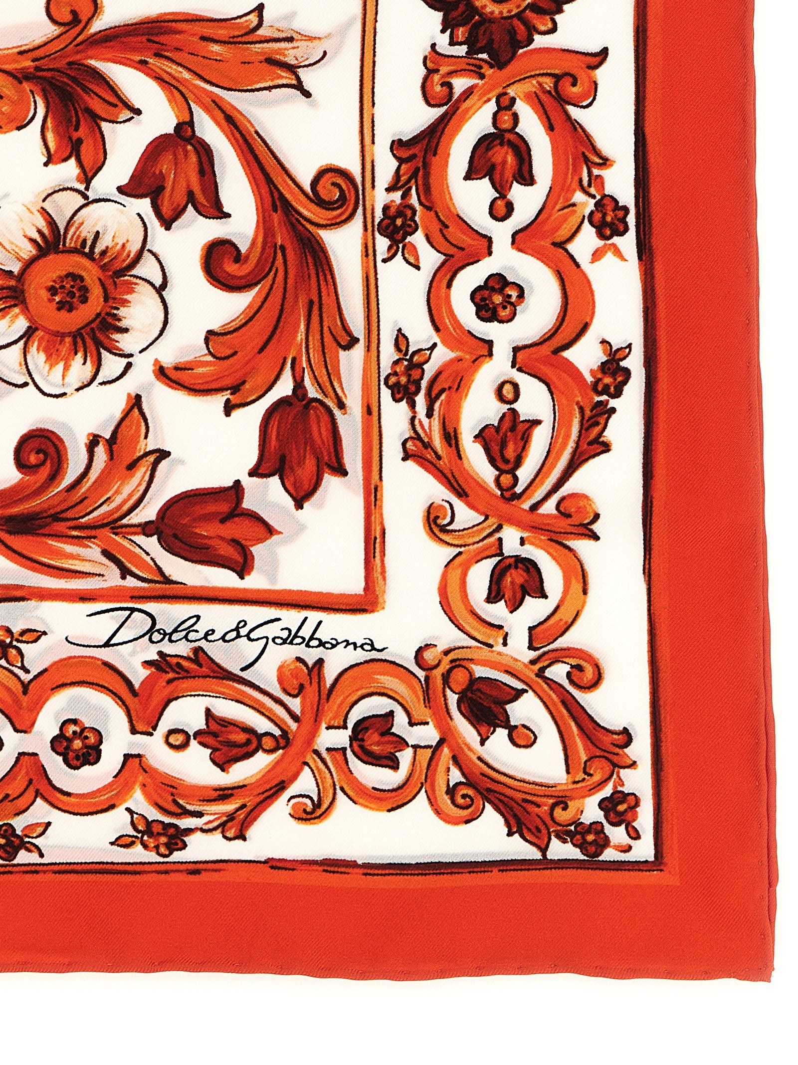 Dolce & Gabbana Orange Silk Foulard