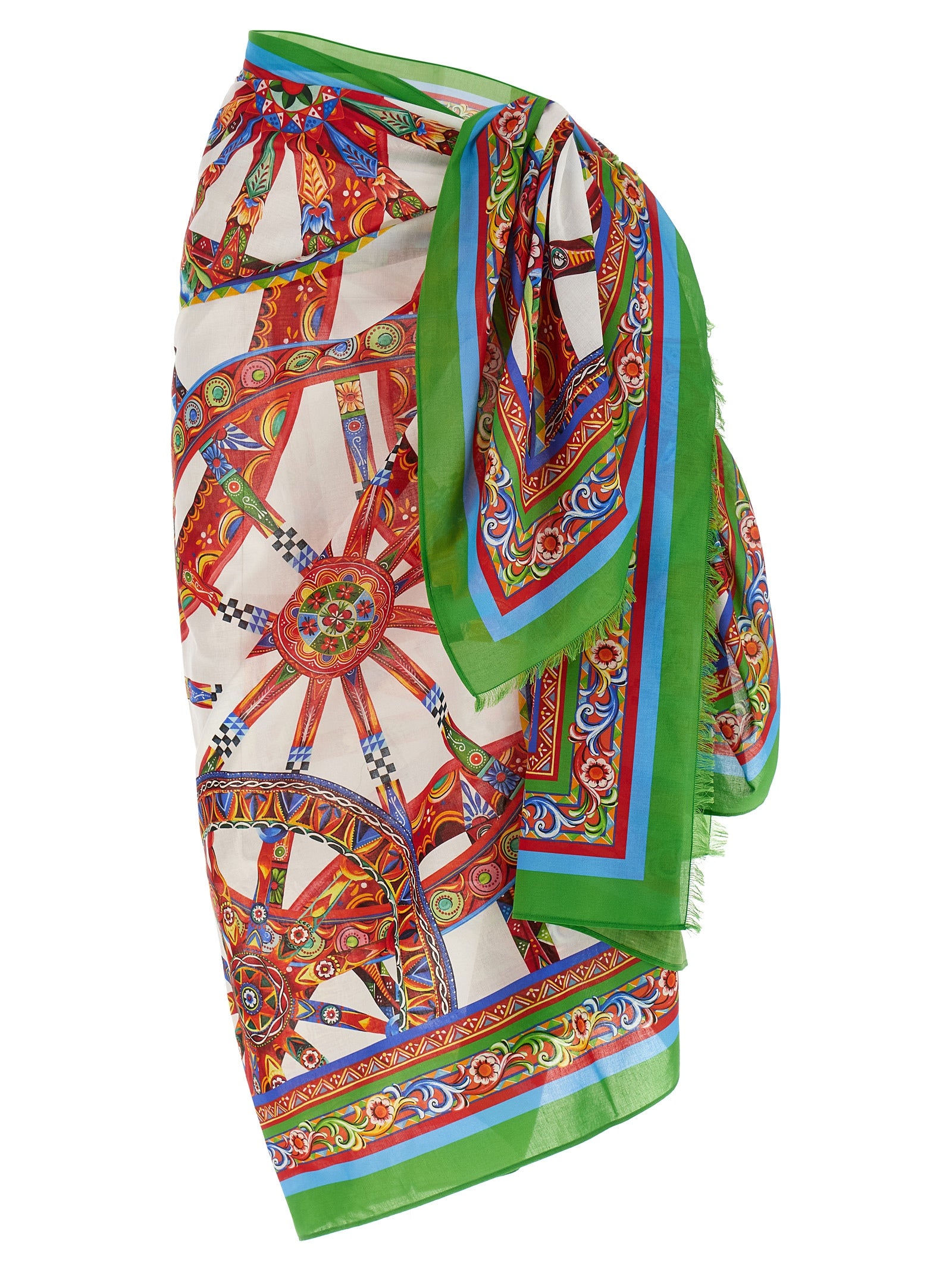 Dolce & Gabbana Multicolor Cotton Long Skirt