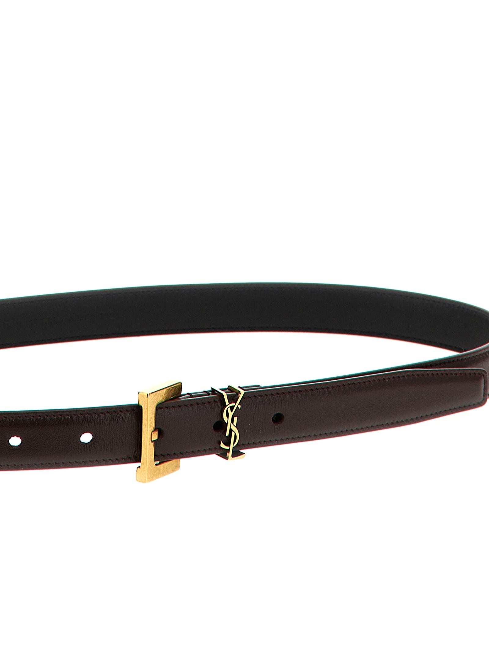 Saint Laurent Brown Leather Regular Belt