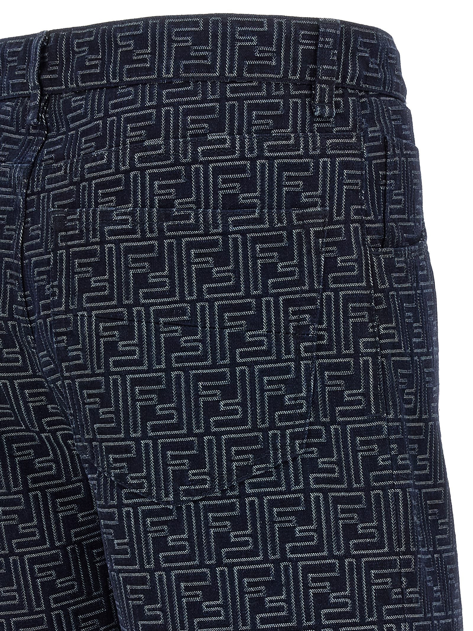 Fendi Blue Cotton Bermuda Shorts