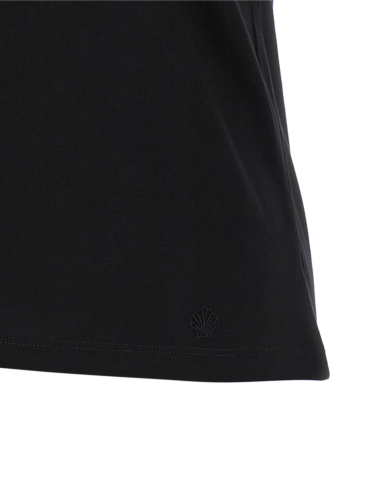 Loulou De Saison Black Cotton Sleeveles T-Shirt