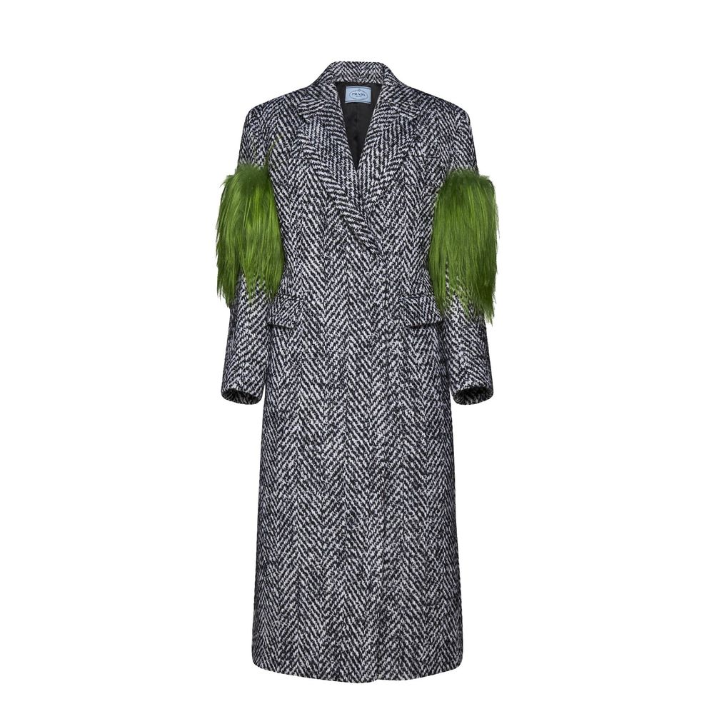 Prada Gray Wool False