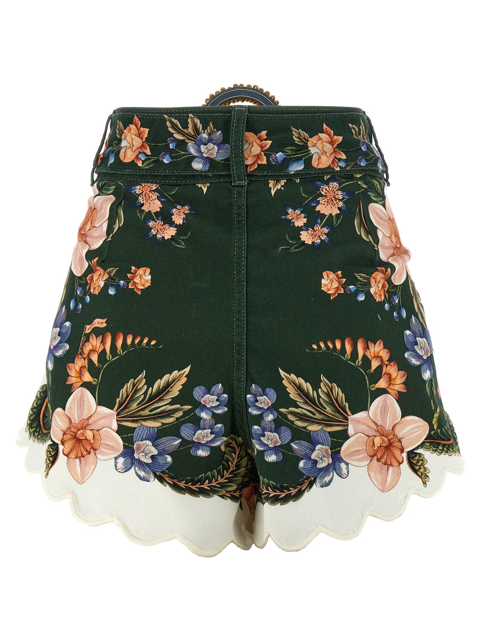 FARM RIO Bicolor Linen Bermuda Shorts