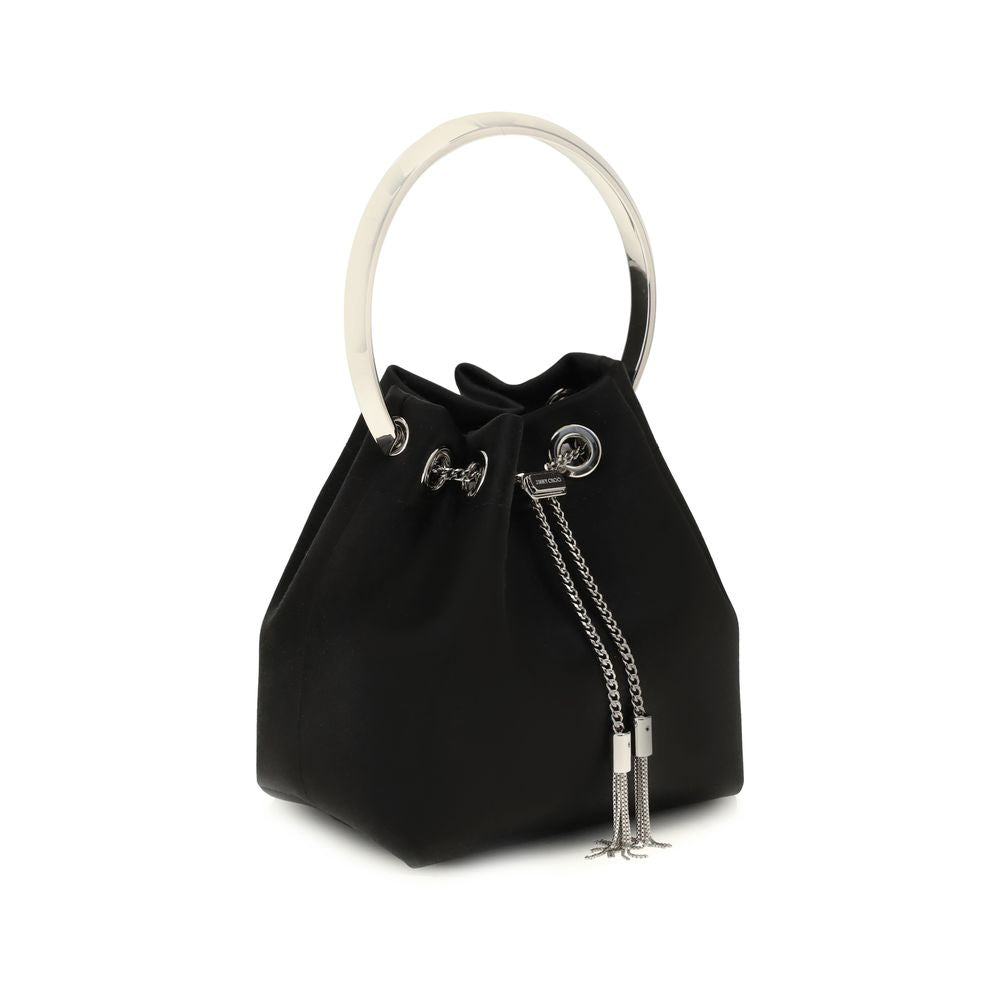 Jimmy Choo Black Cotton Shoulder Bag