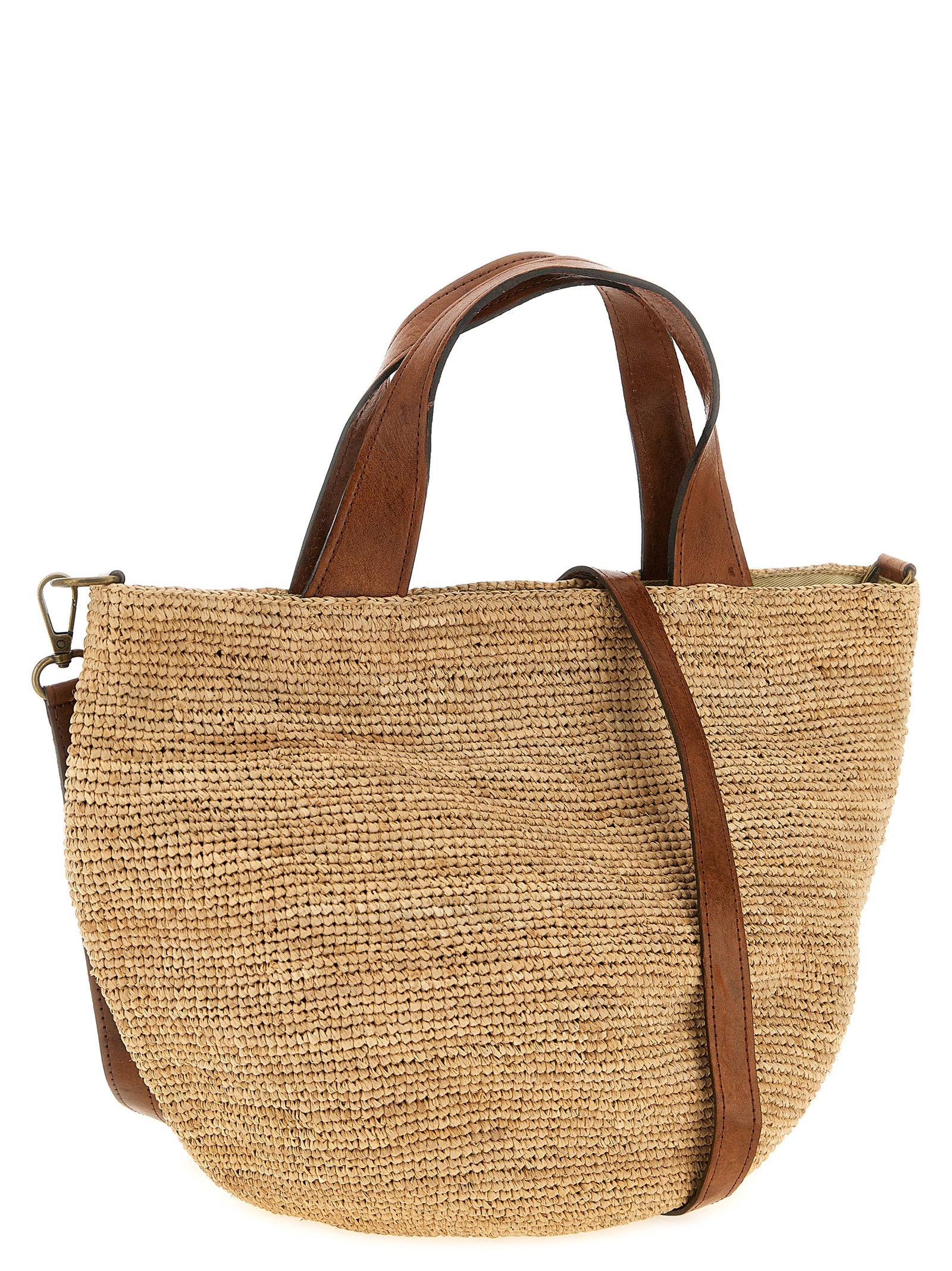 Ibeliv Beige Raffia Handbag
