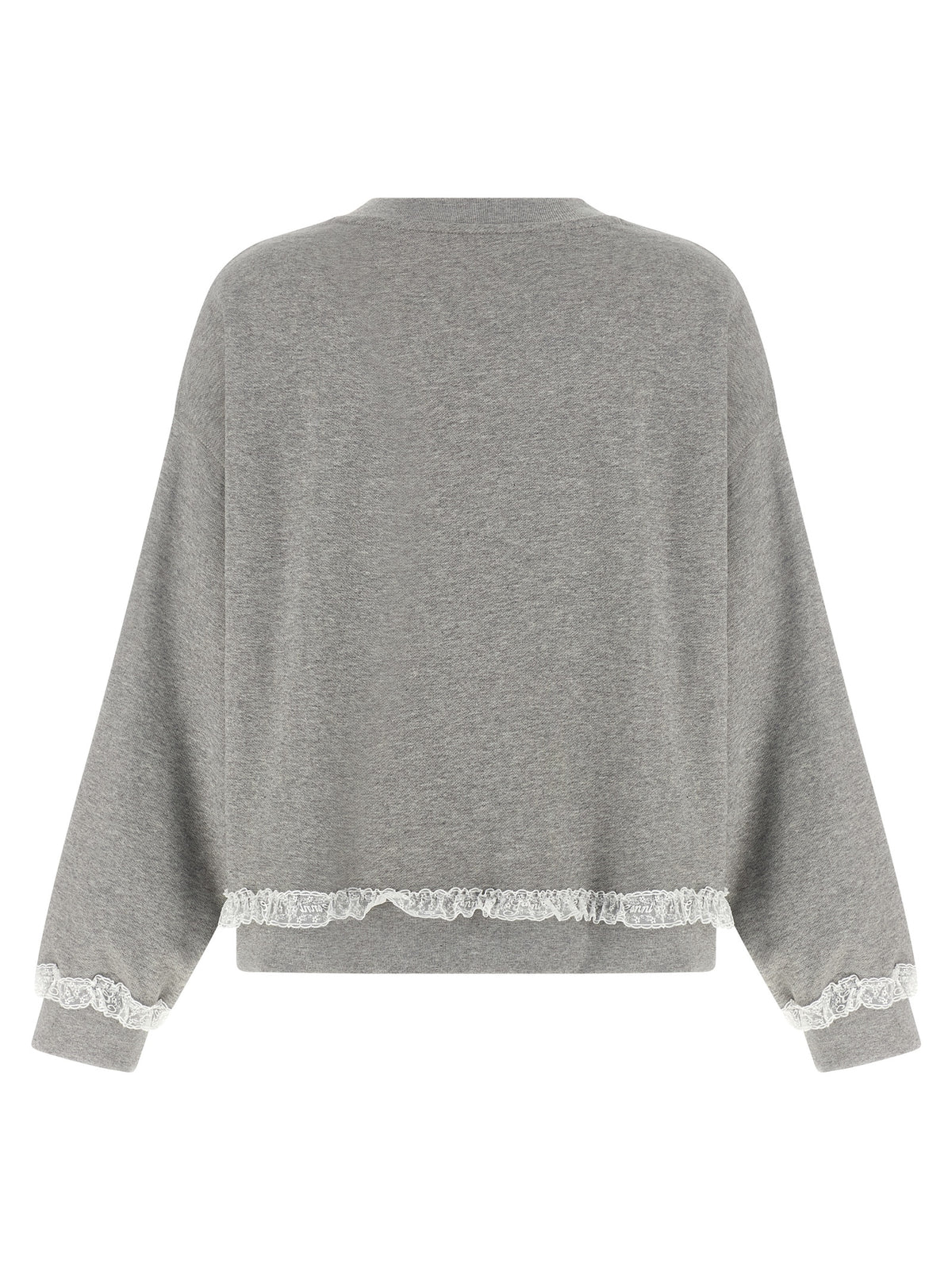 Ganni Gray Organic Cotton Sweatshirt