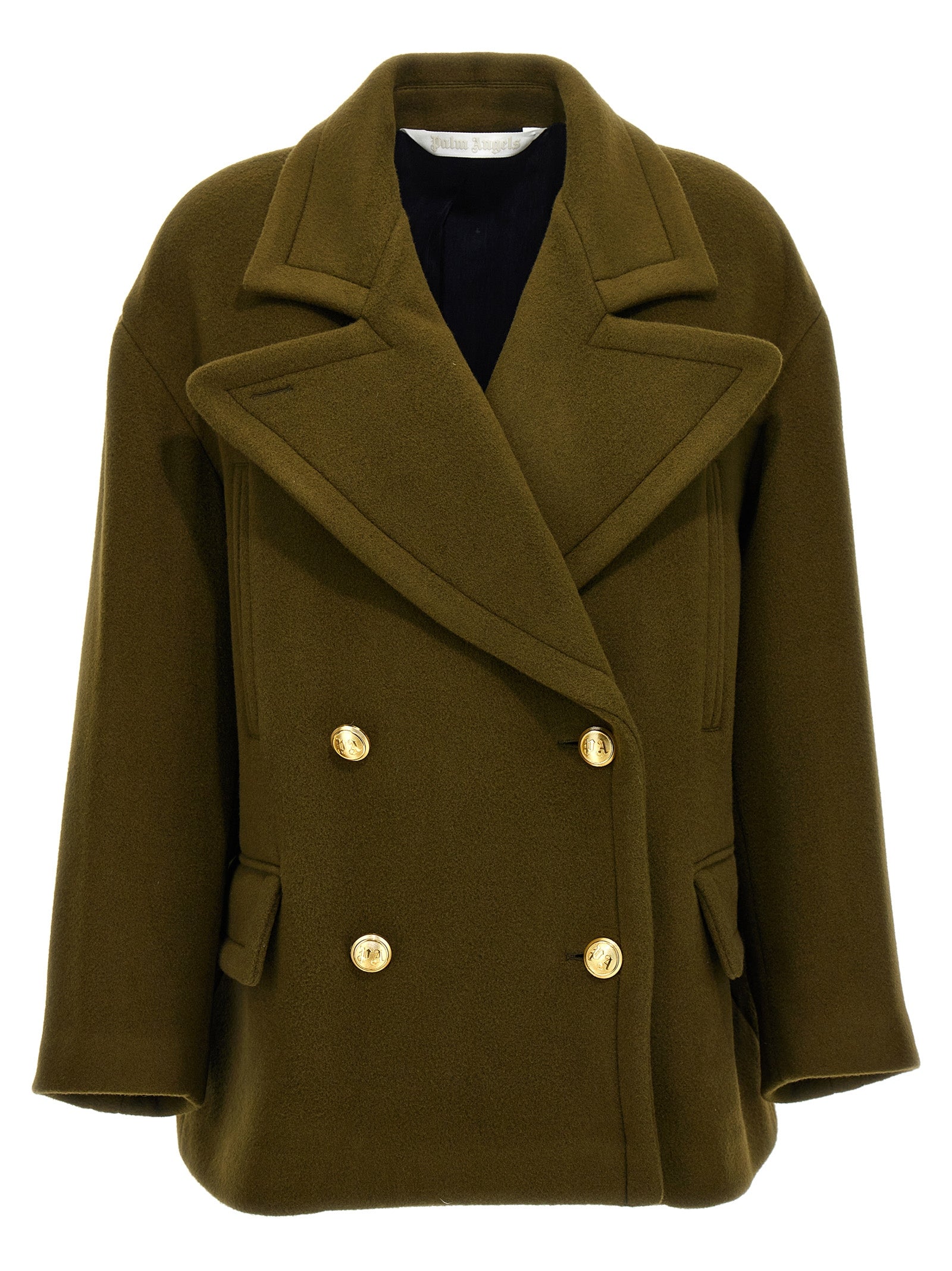 Palm Angels Bicolor Virgin Wool Coat