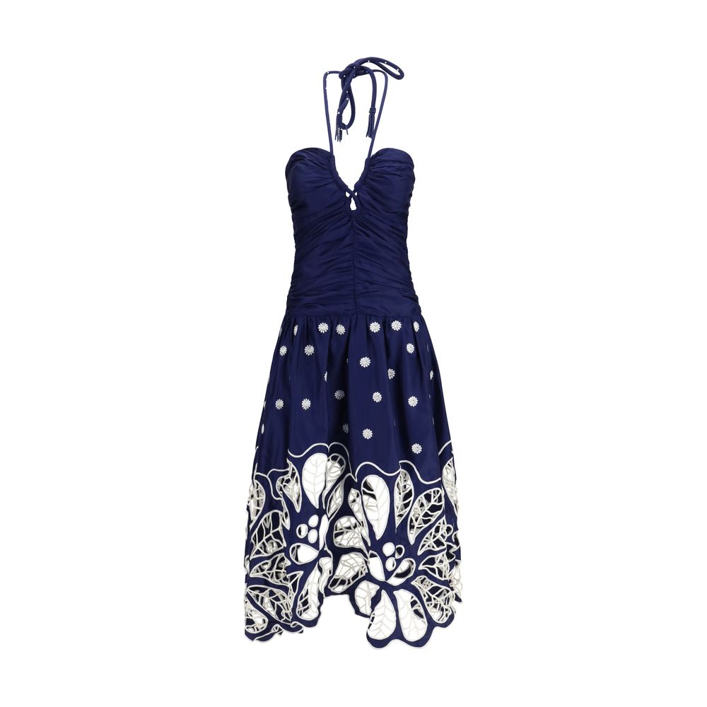 FARM RIO Blue Cotton Casual Dress