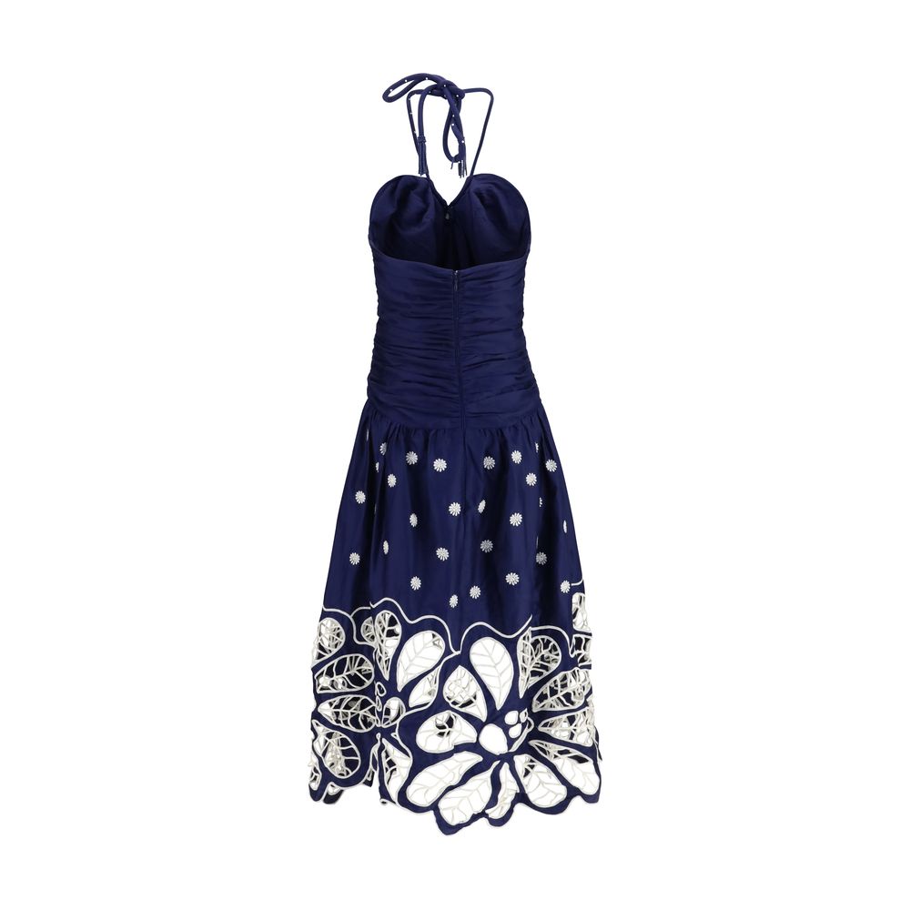 FARM RIO Blue Cotton Casual Dress